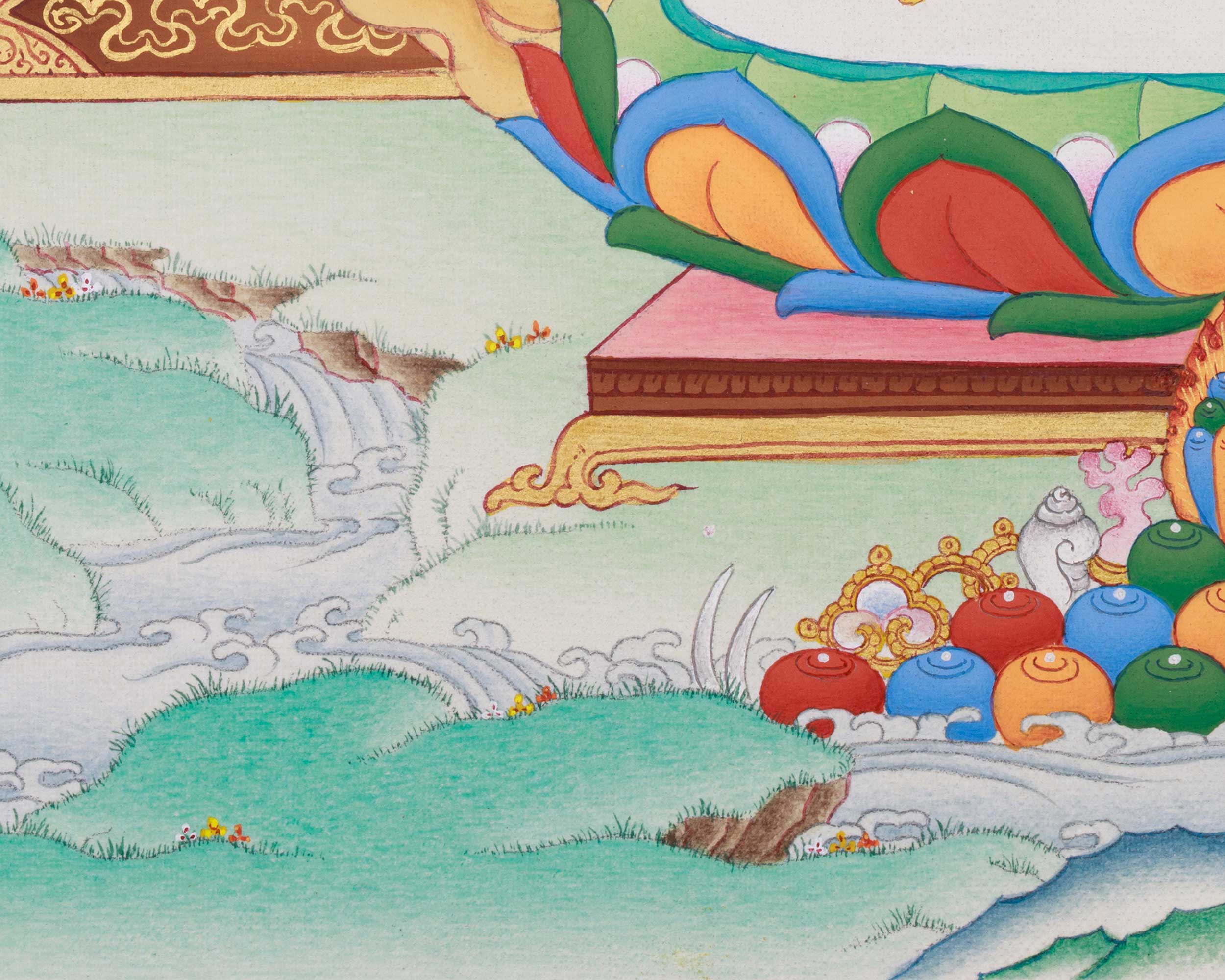 Tibetan Buddha Maitreya | Hand-Painted Vision of Future and Enlightenment