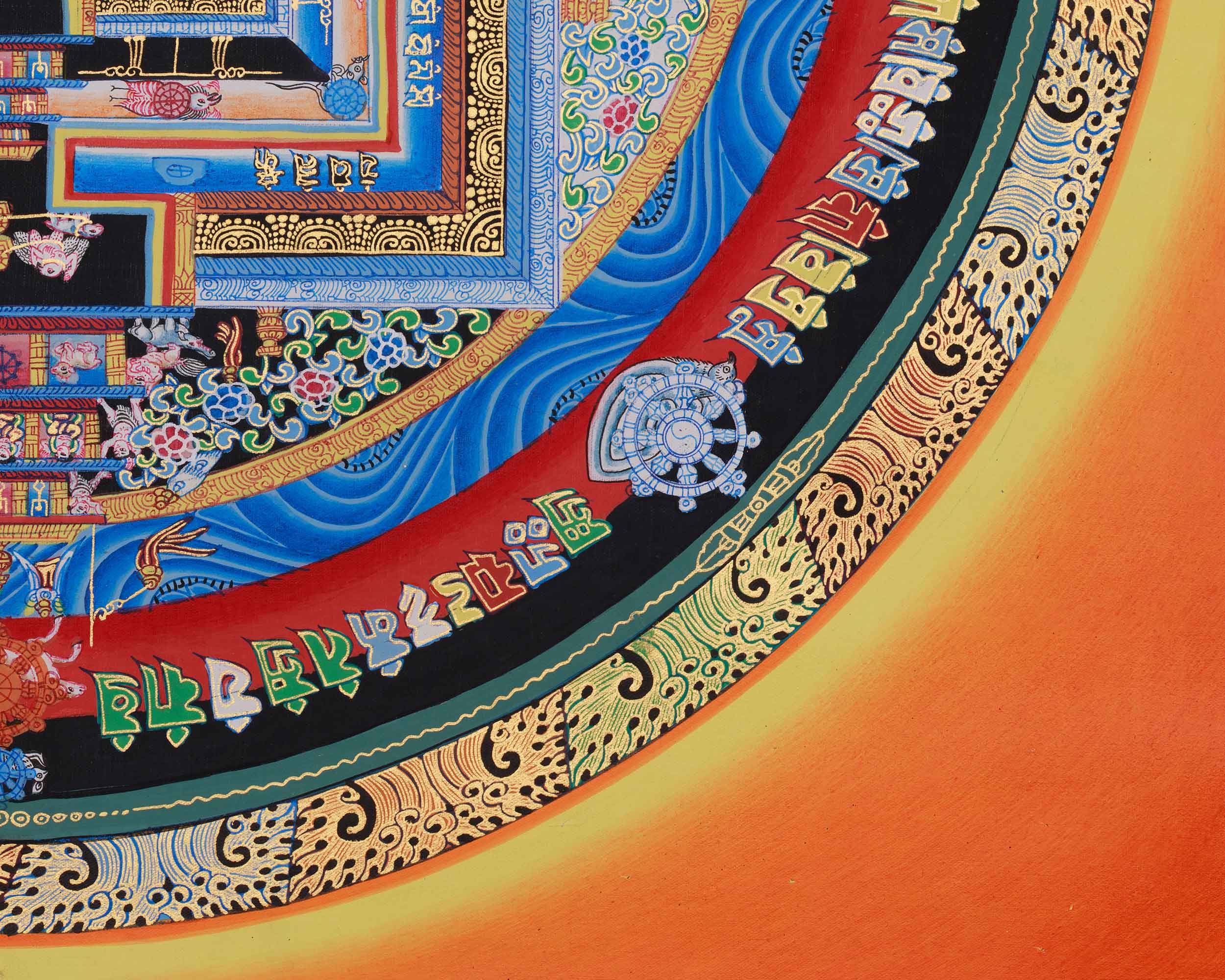 Buddhist Kalachakra Mandala Painting | Wheel of Time Thangka