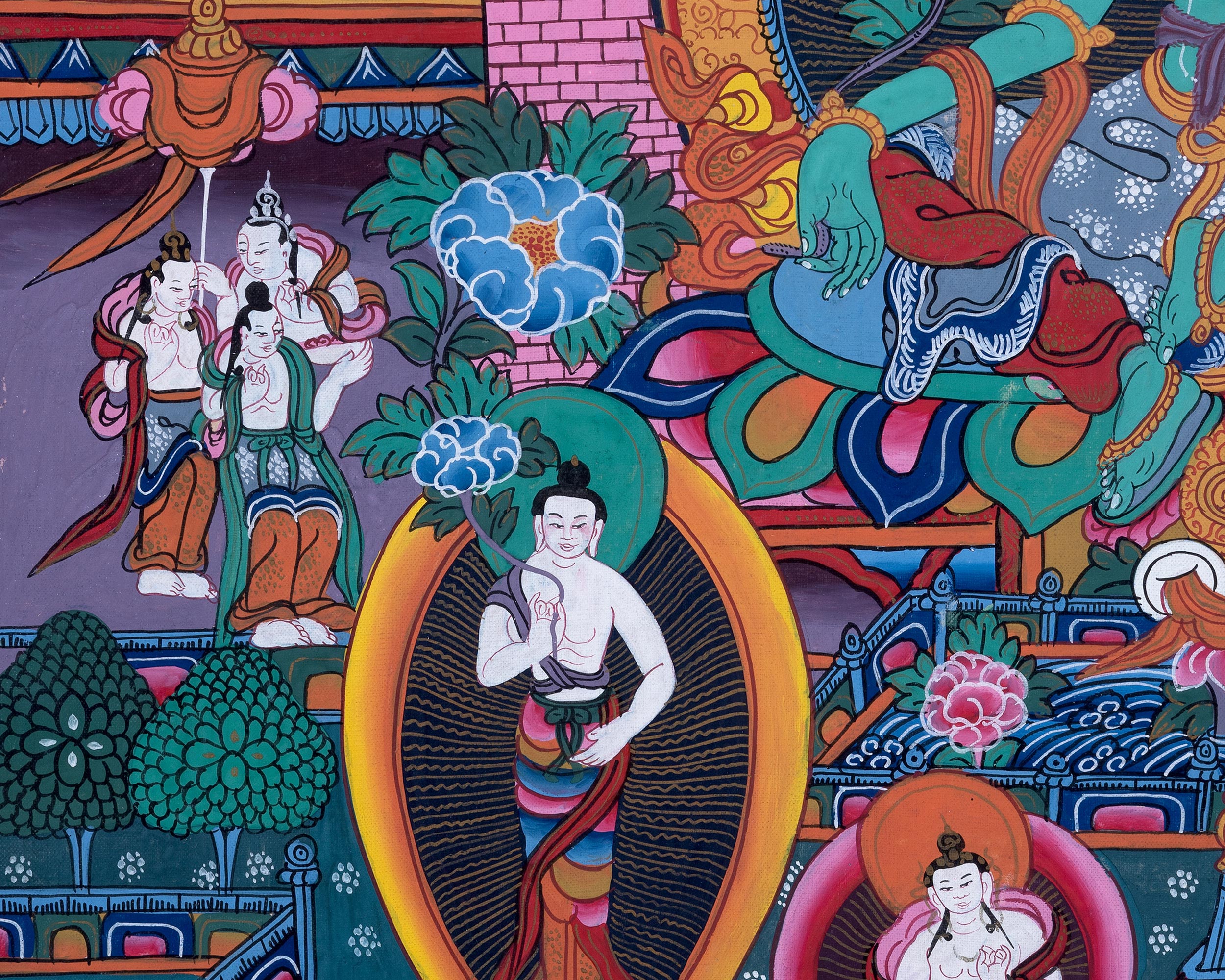 Old Green Tara Thangka, Traditional Wall Decors | Mother of Liberation