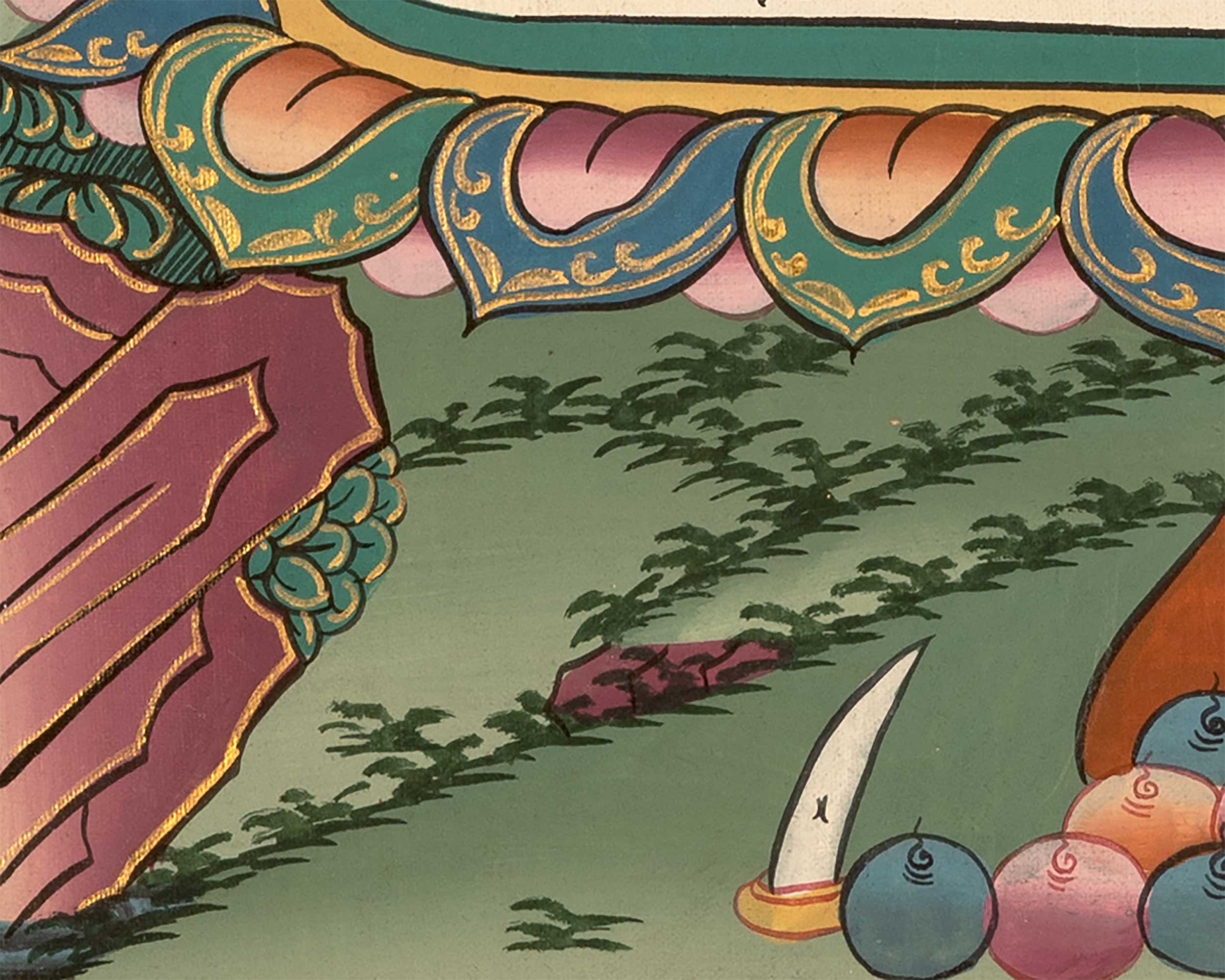 Traditional Hand-Painted Namtoshe Thangka | Wealth and Prosperity