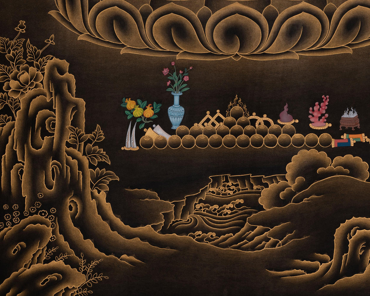 Two Armed Chenrezig with Amitabha Buddha | Revered Embodiment of Boundless Compassion