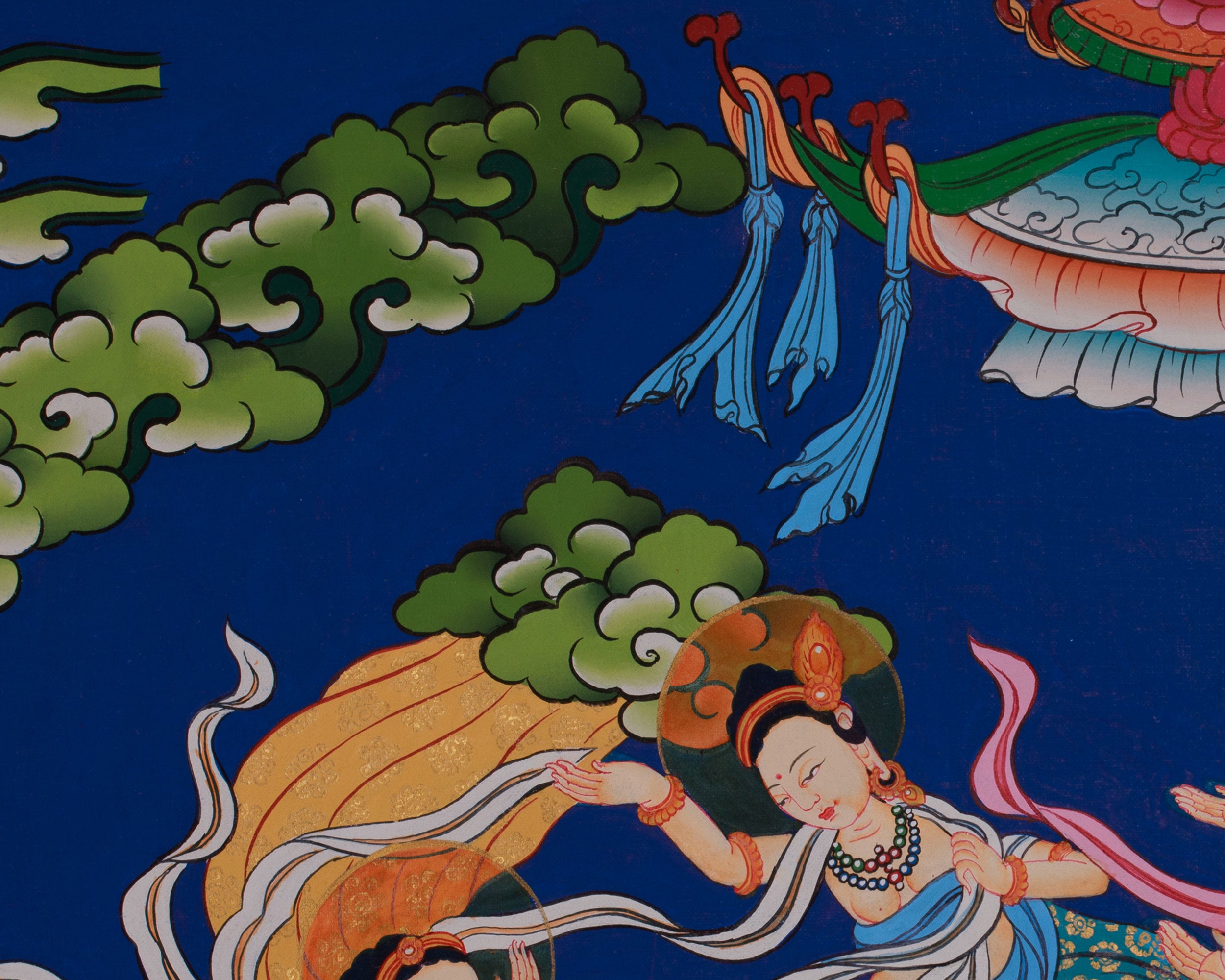 Standing Buddha Thangka | Symbol of Peace, Enlightenment, and Divine Grace