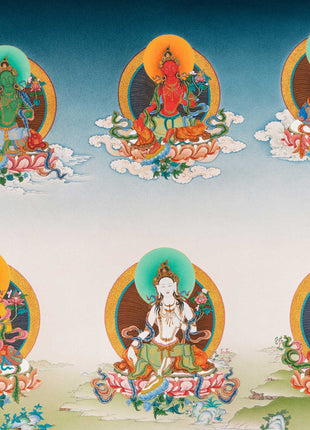 21 Tara | Tibetan Thangka Print | Orgyen Chokgyur Dechen Lingpa Tradition