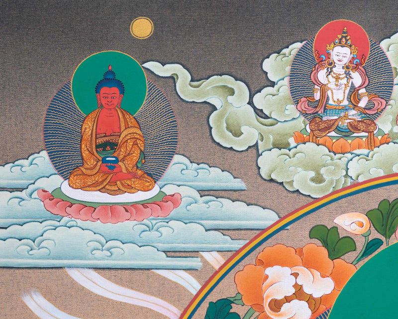 Guru Padmasambhava Thangka Print | Traditional Artwork Of Guru Rinpoche | The Lotus Born Master