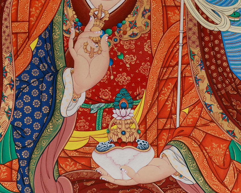 Guru Tsokye Dorje, Peaceful Guru Padmasambhava | Traditional Thangka Print