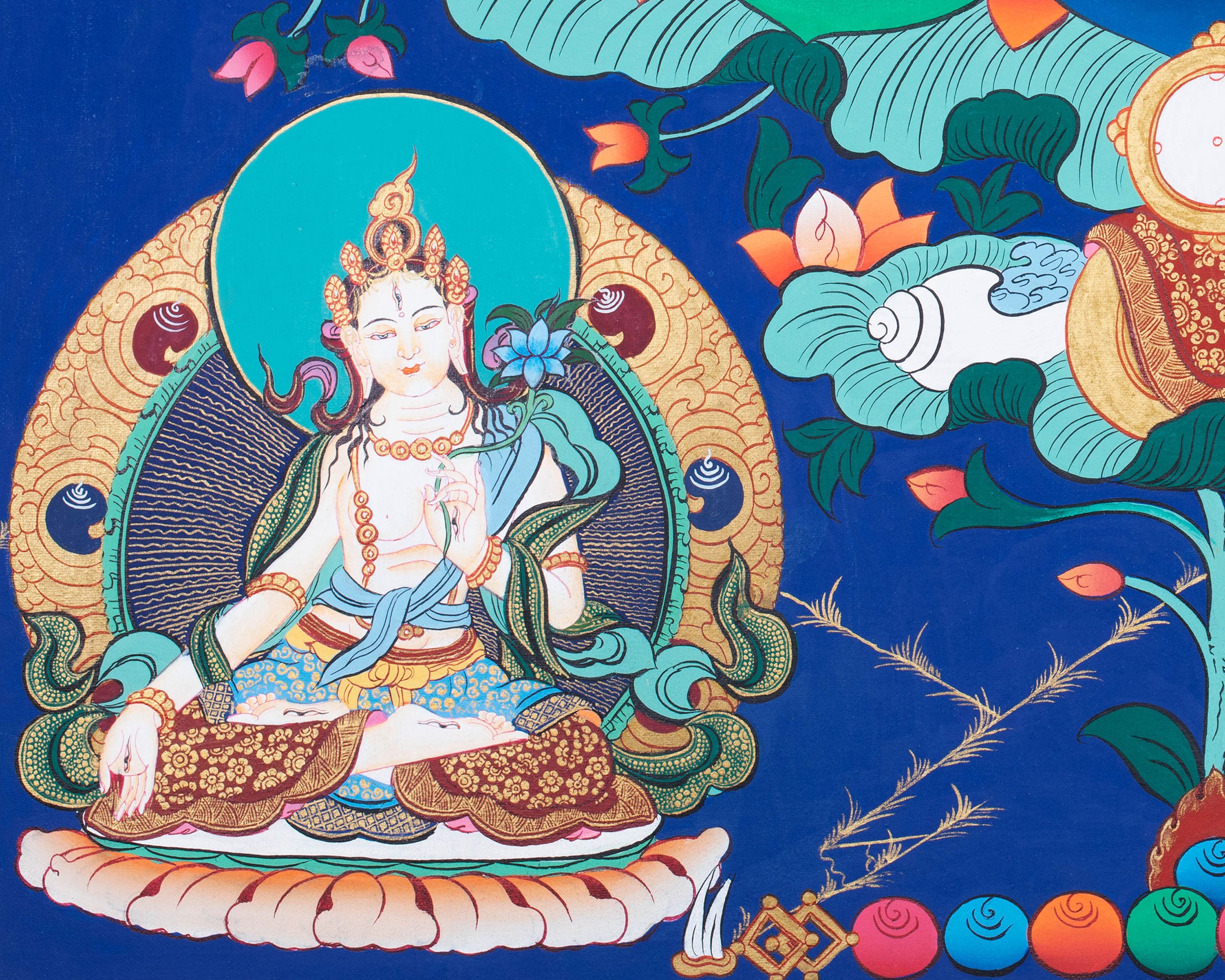 Tibtetan Wrathful Deity | Vajrapani Thangka for Protection and Transformation