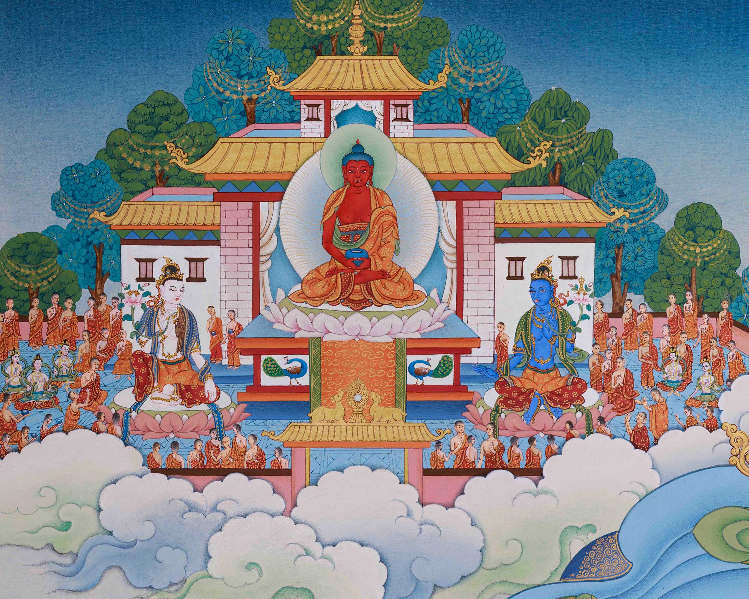Buddhist Wheel of Life Thangka | Tibetan Bhavachakra Art