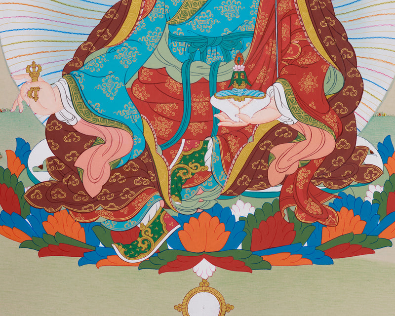 Wrathful Guru Padmasambhava Thangka | A Powerful Manifestation of Enlightened Master