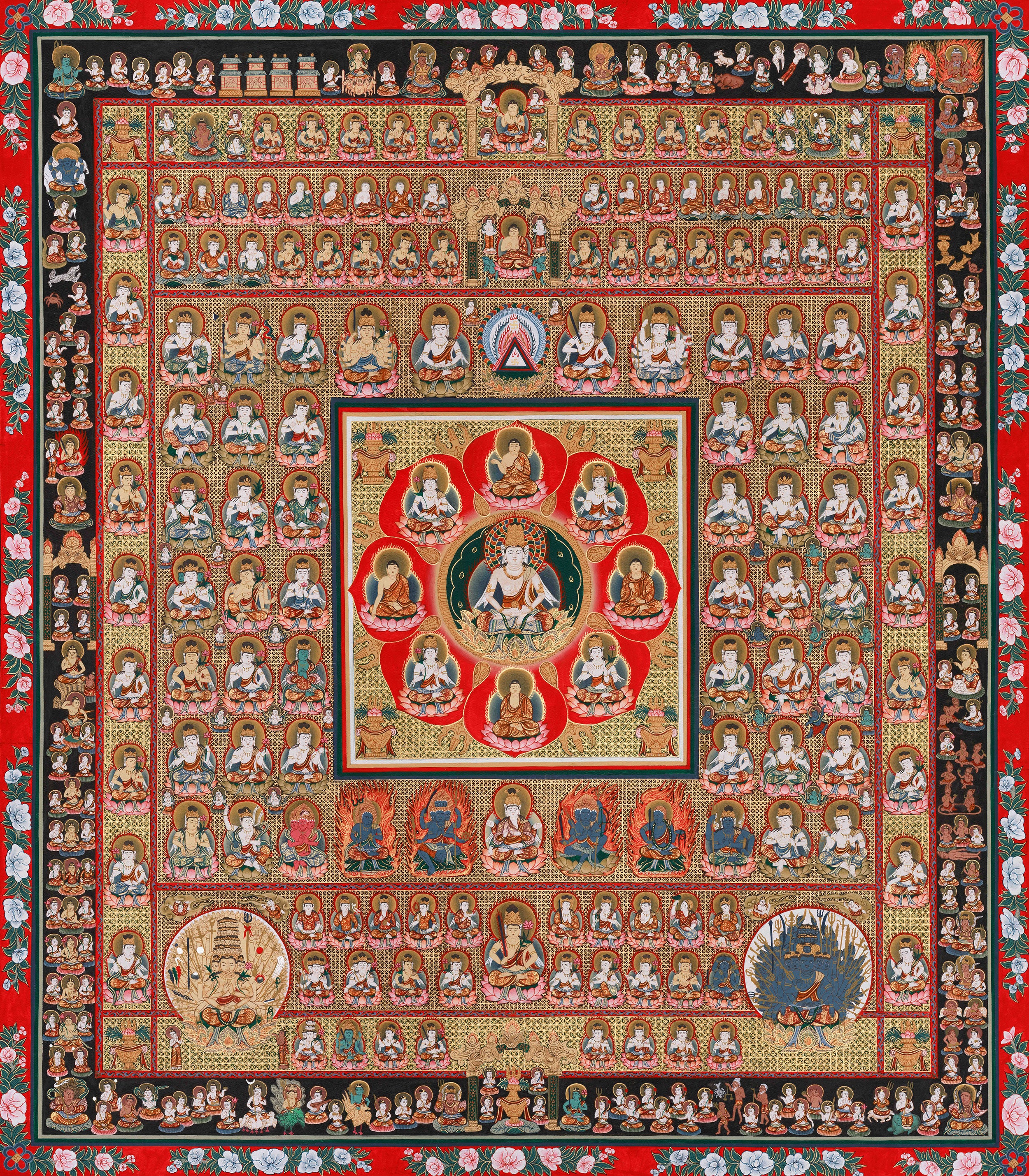 Ryokyi Mandala Artwork | Hand Painted Buddhist Two Realms Mandala