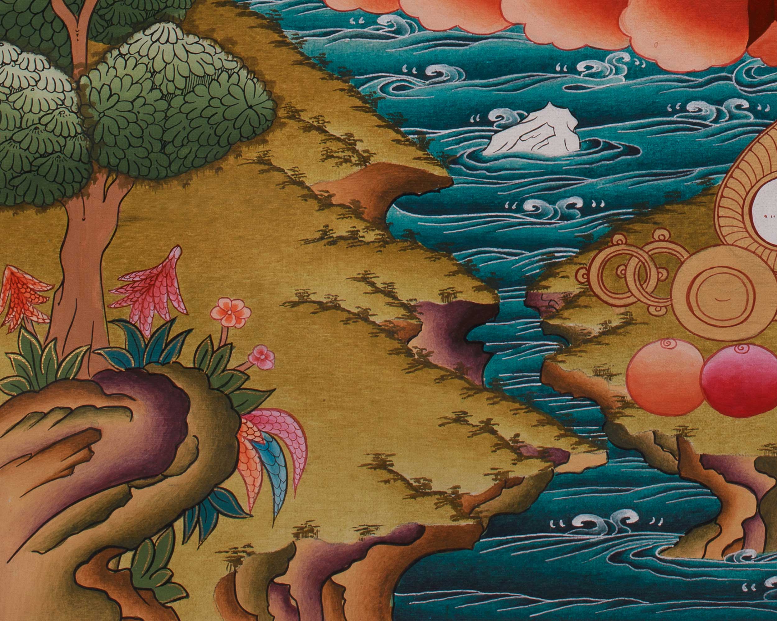 Tibetan Thangka of Guru Urgen Menla | Form of Guru Rinpoche Thangka