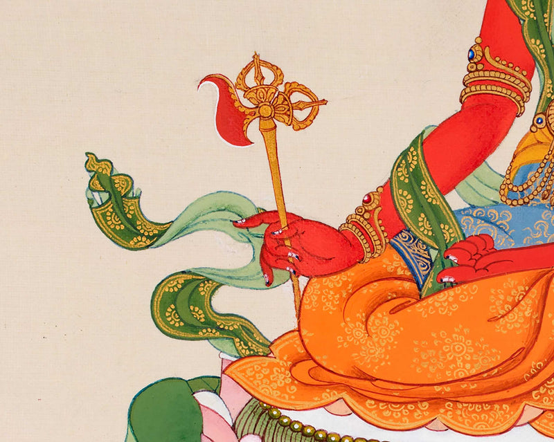 Divine Feminine, Red Tara Thangka | Traditional Tibetan For Wall Hanging Decoration