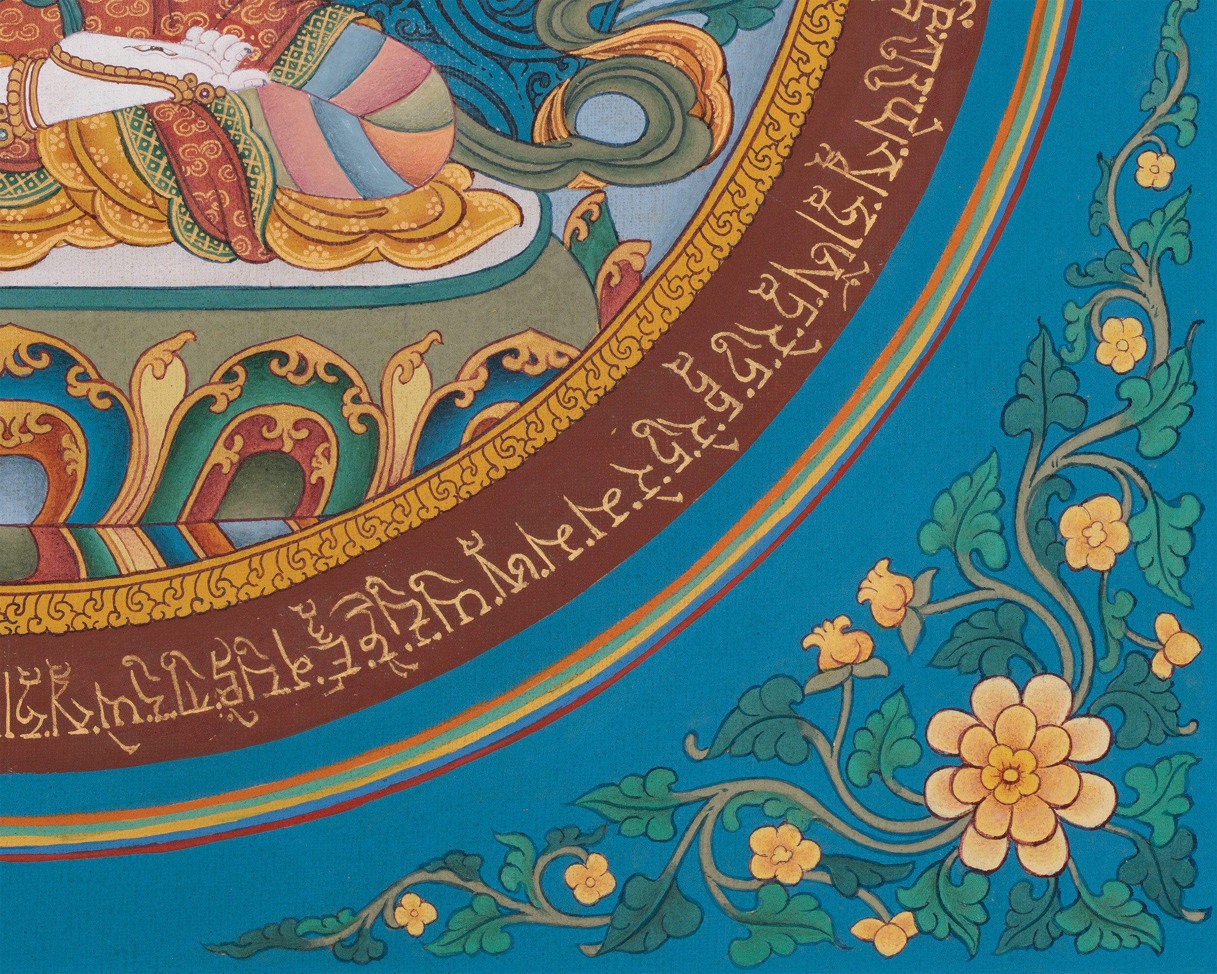 Exquisite Goddess White Tara Mandala Thangka | Female Buddhist Deity of Health and Protection