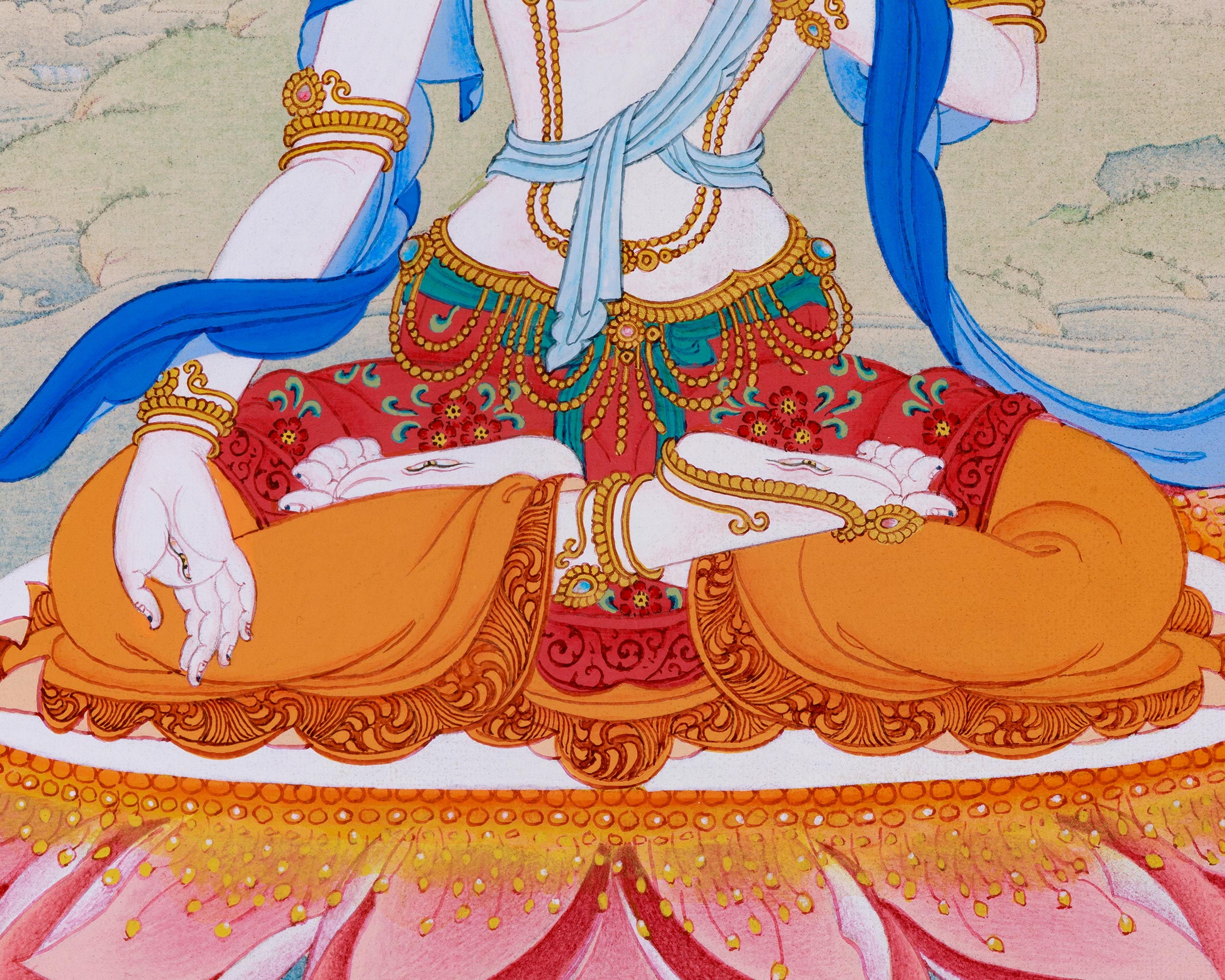 Surreal Mother White Tara Thangka