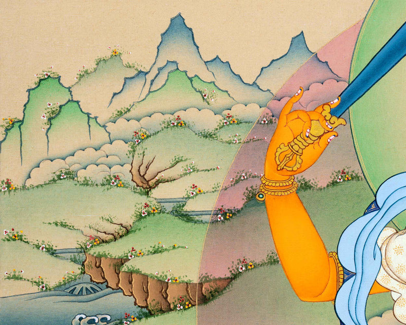 Manjushri Canvas Print's Sacred Energy | The Wisdom Deity | High Quality Giclee Print
