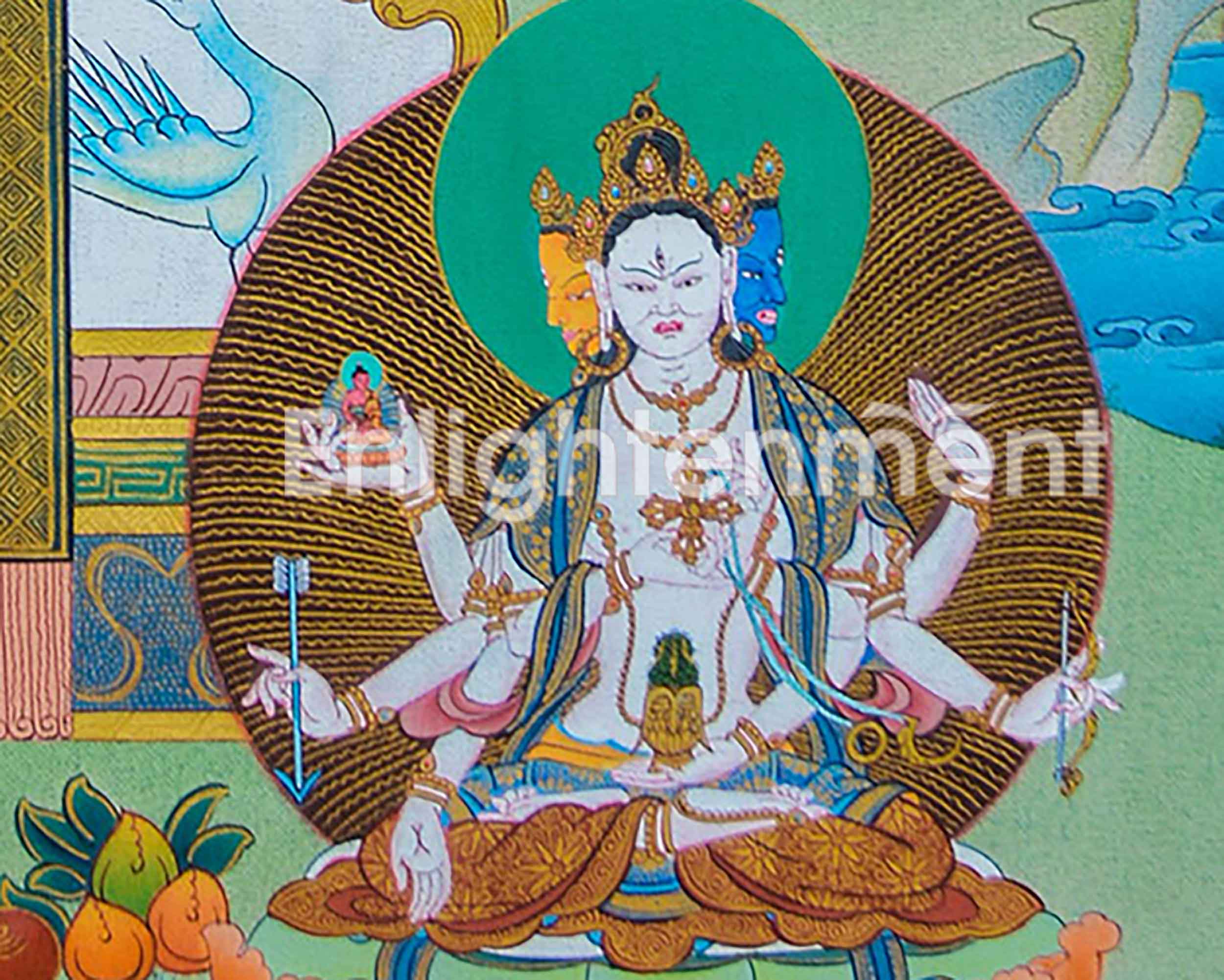 Amitayus Buddha Thangka | Traditional Art for Mindfulness | Meditation Aid
