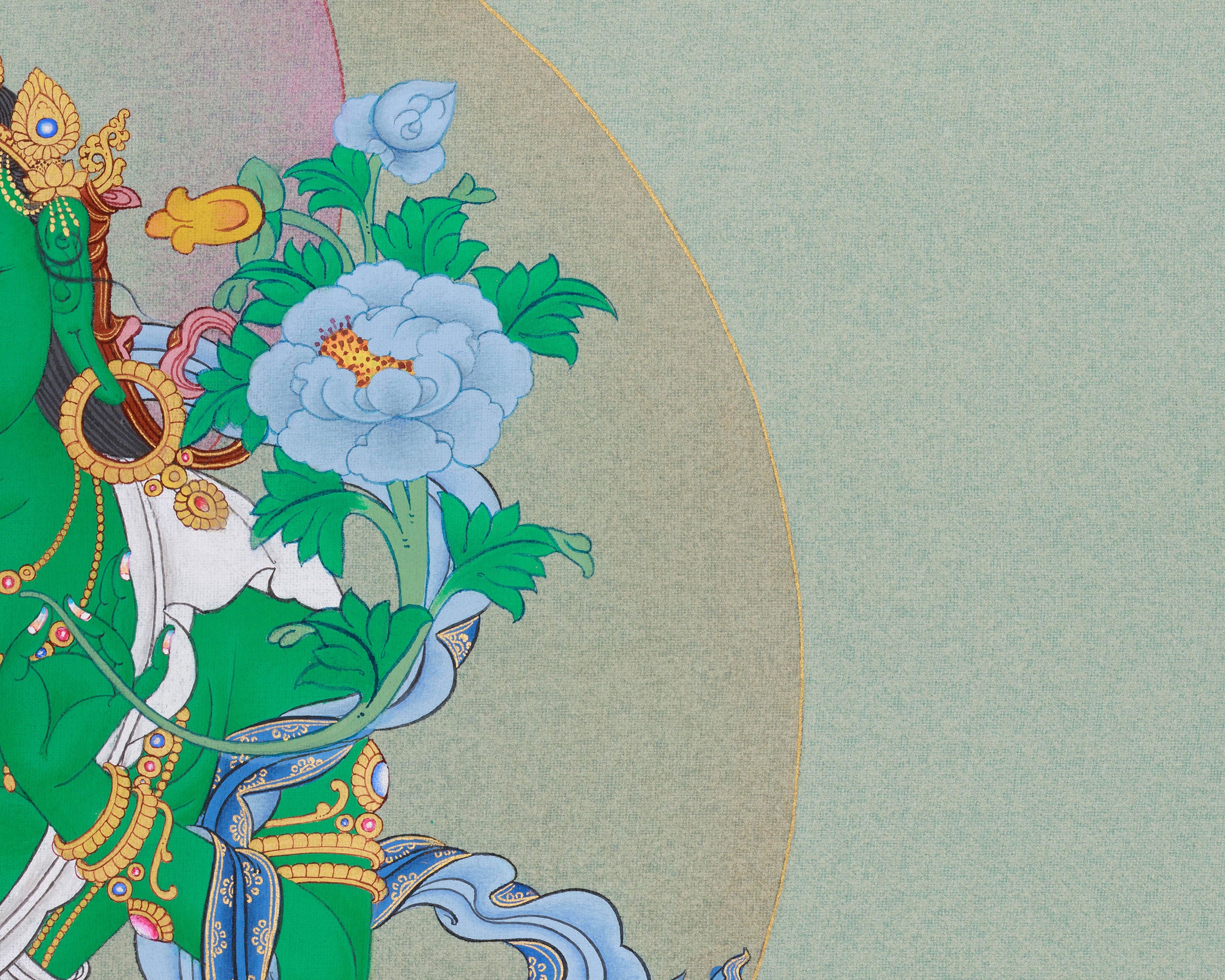 Buddhist Goddess Arya Tara Thangka | The Divine Mother of All Buddhas