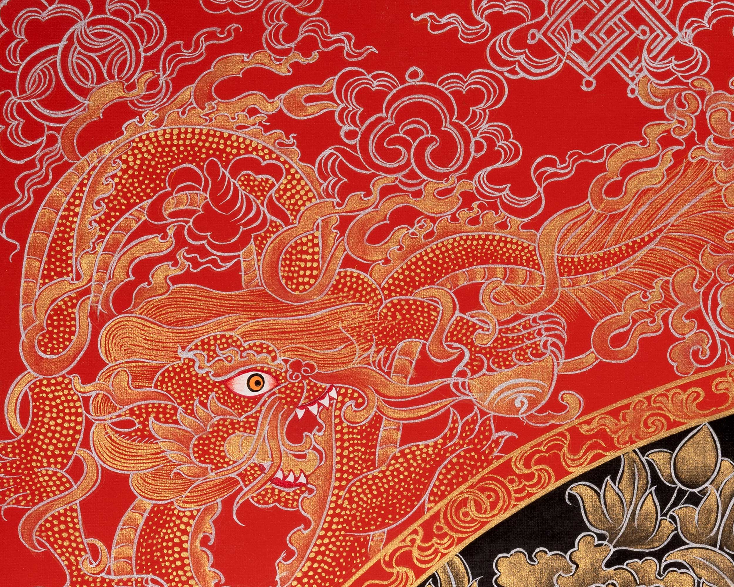 Bodhisattva Chengrezig Thangka | Original Handpainted Art | Traditional Painting