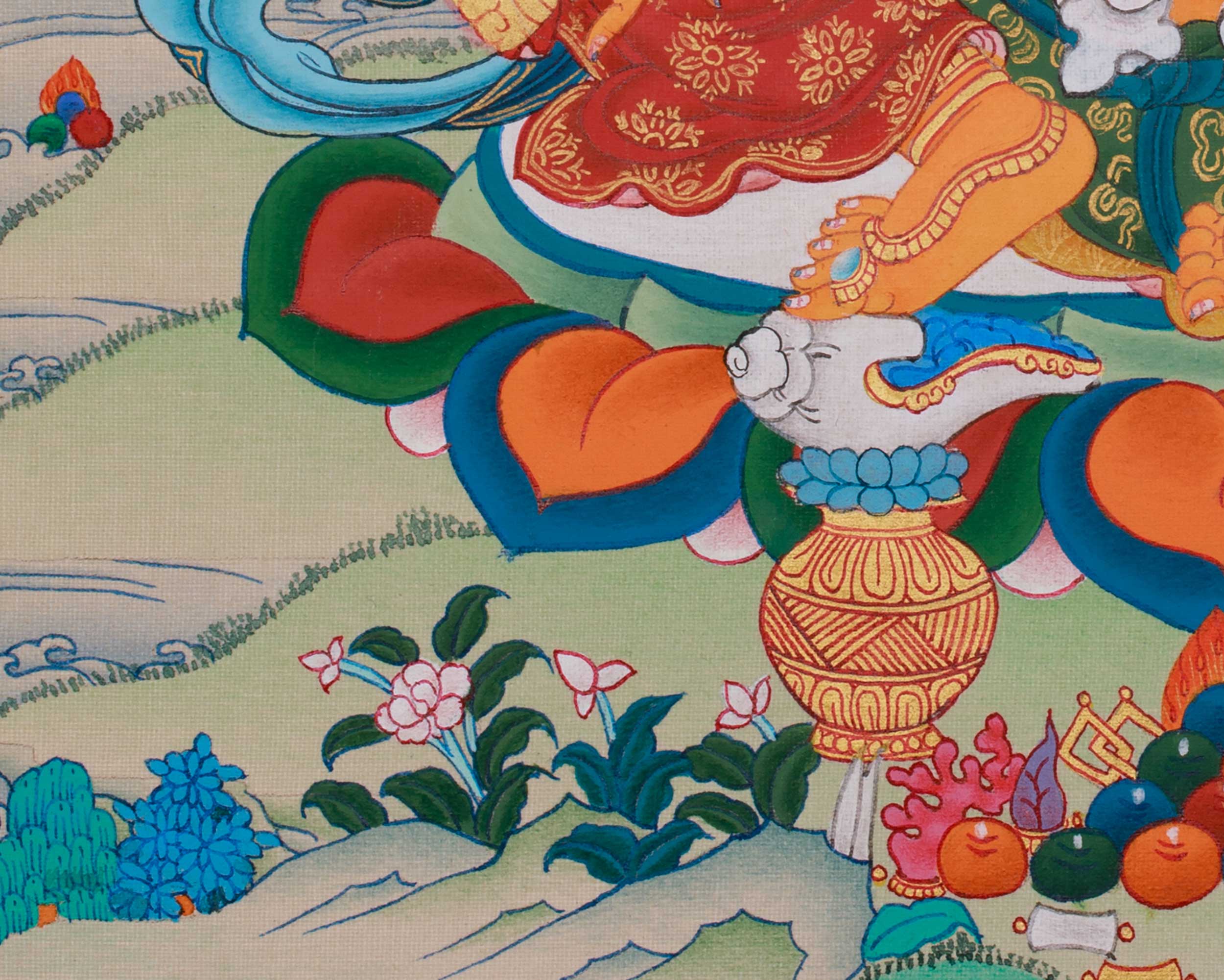 Traditional Yellow Dzambhala | The Wealth Buddha of Protection and Generosity