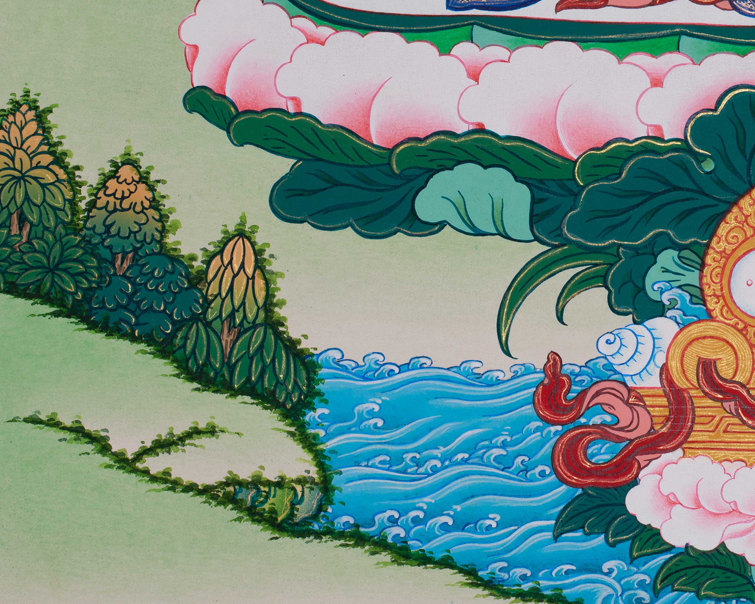 Traditional Four-Armed Chenrezig | Avalokiteshvara Artwork