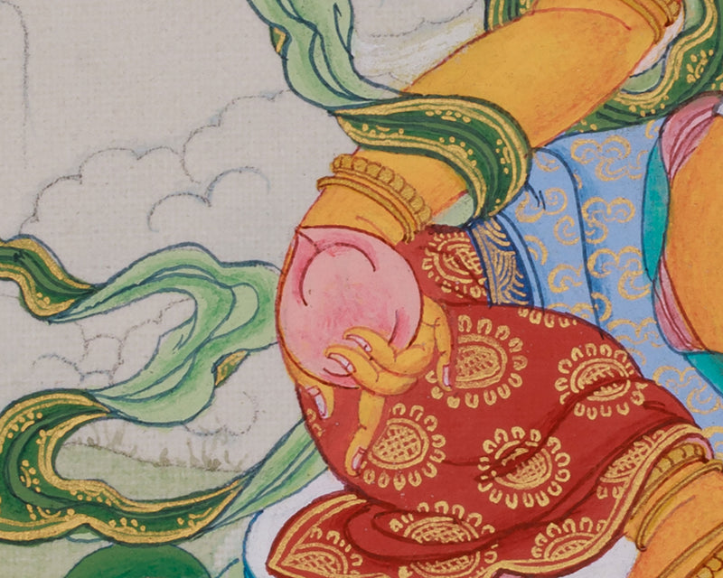 Guardian of Wealth, Dzambhala Thangka | Protector of Prosperity