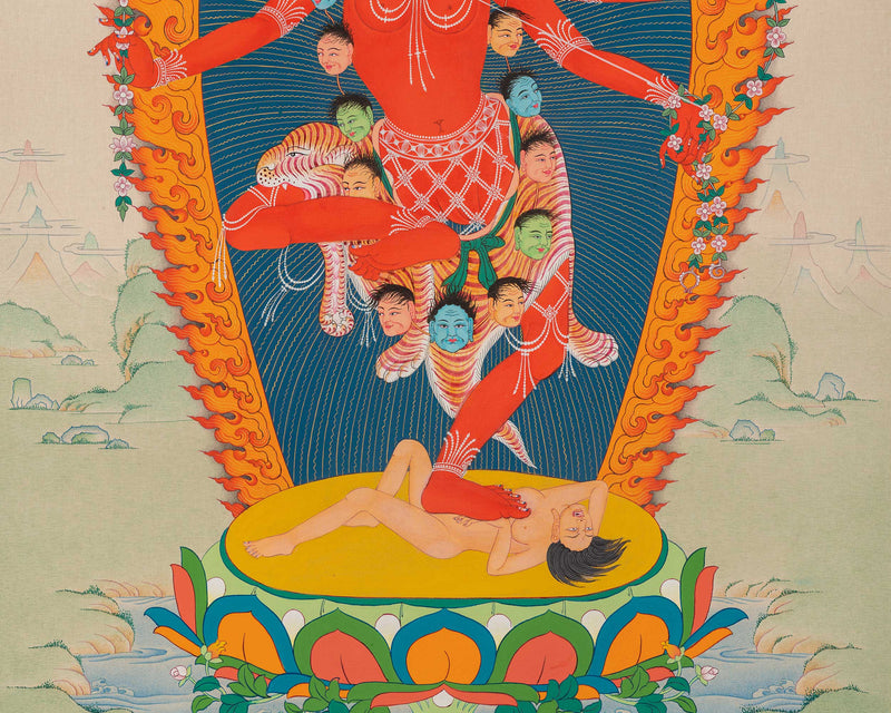 Vajrayogini-Kurukulla Set | Vajrayana Dakini Art | Thangka Prints for Meditative Practice