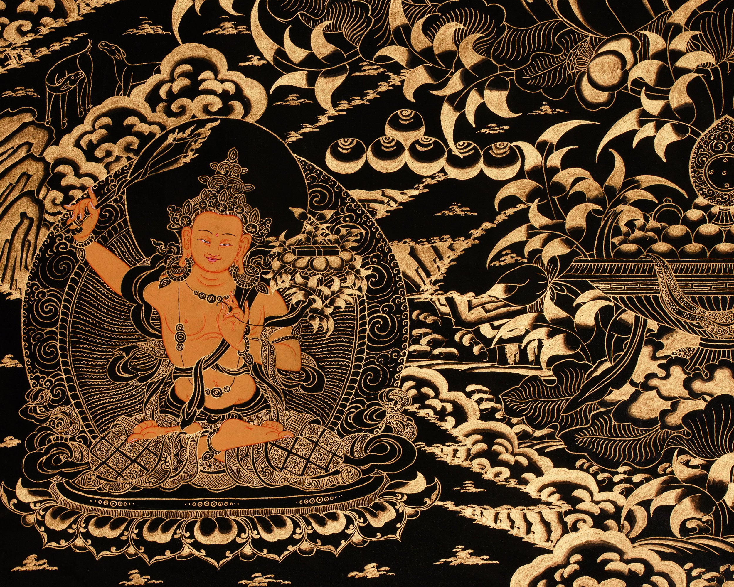 Sacred Art Of Chenrezig | Avalokiteshvara, Amitabha Buddha, White Tara, Green Tara, Manjushri & Vajrapani
