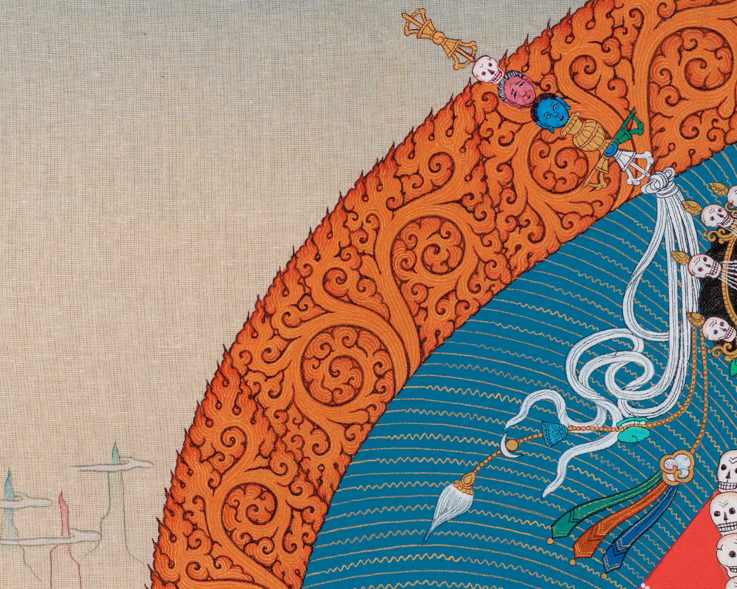 The Vajrayogini's Illuminated Path: Hand-Painted Thangka for Spiritual Awakening