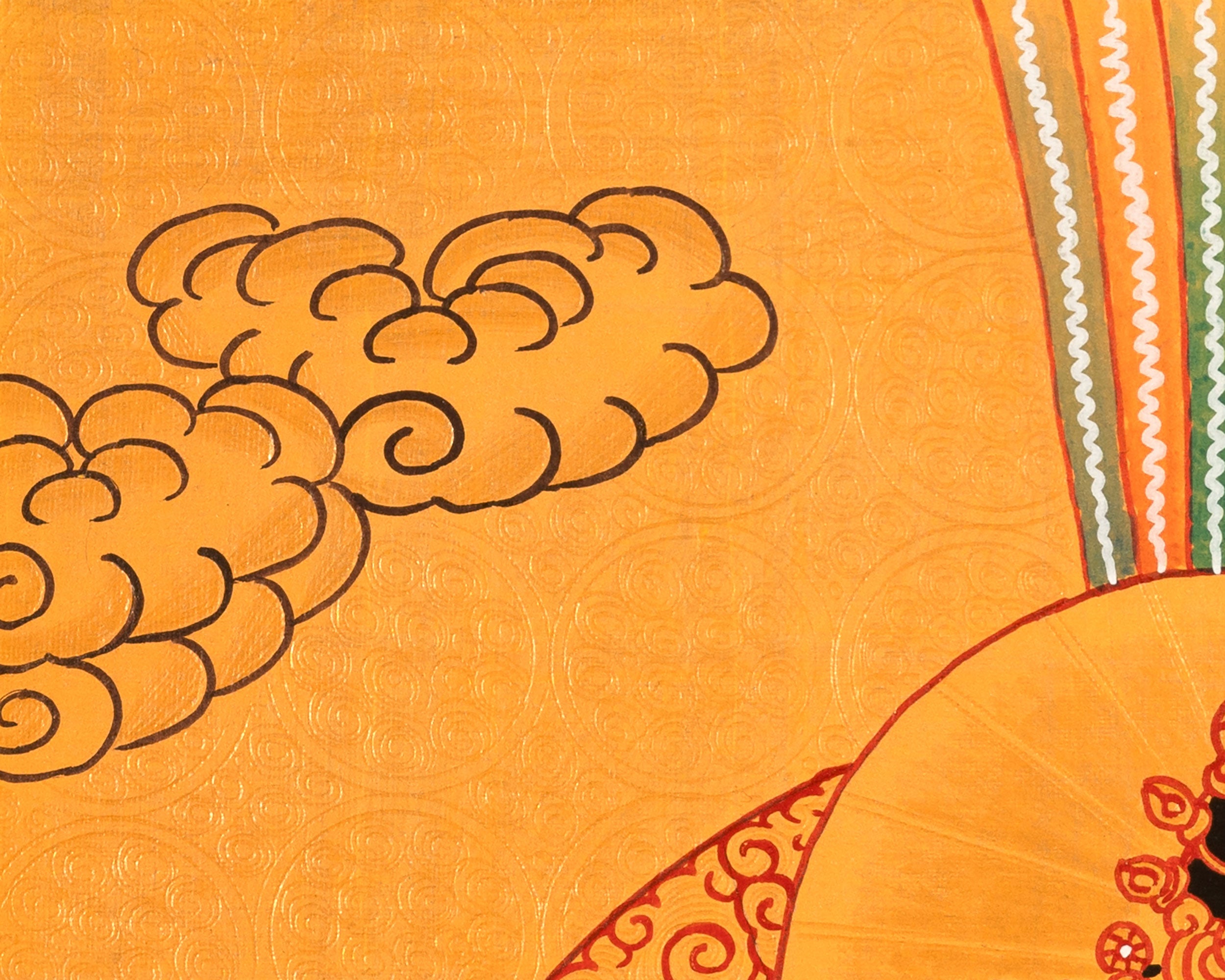 Sacred Thangka of Four-Armed Chenrezig | Tibetan Bodhisattva of Compassion
