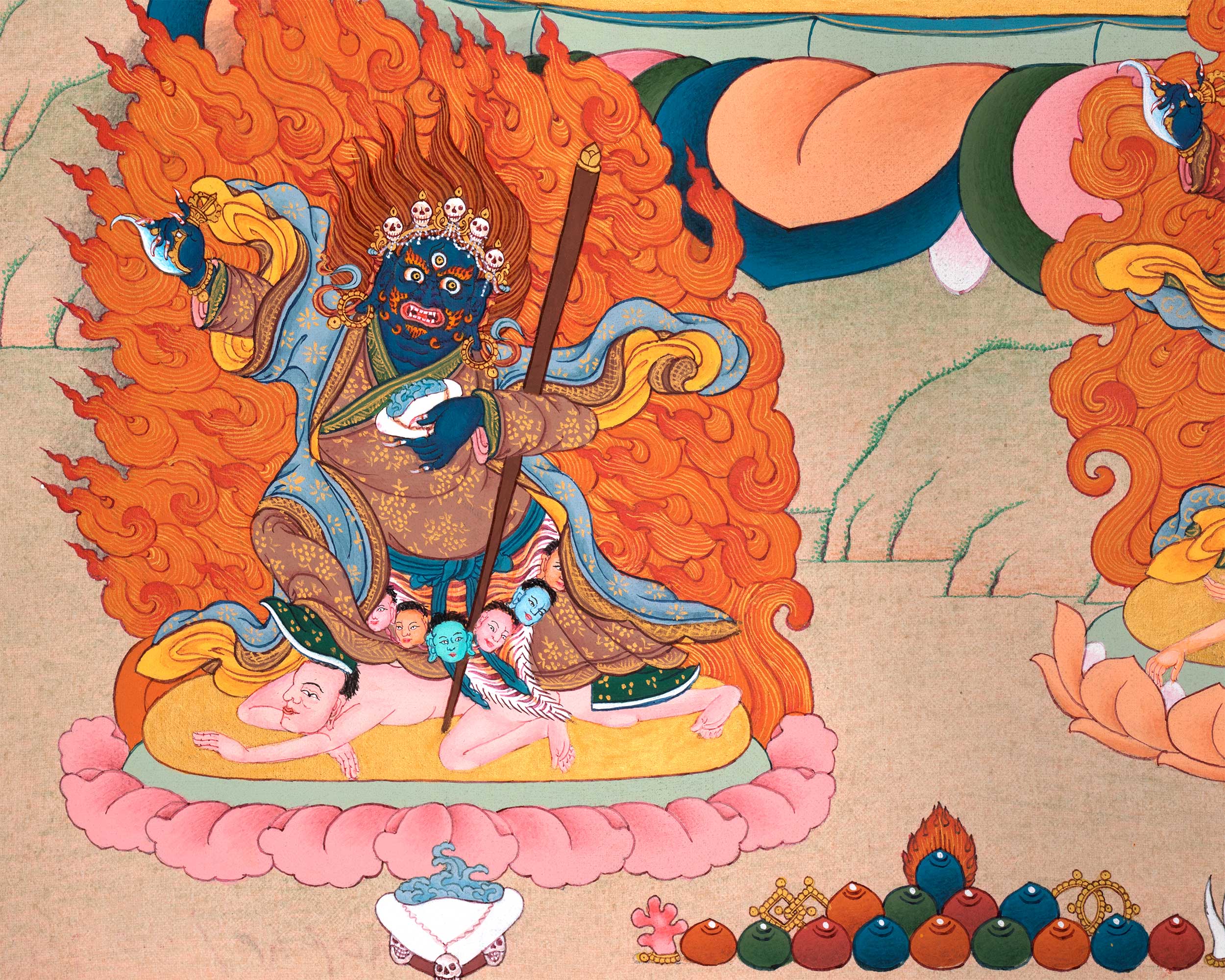 Mother Sitatapatra Thangka: Protector Dakini