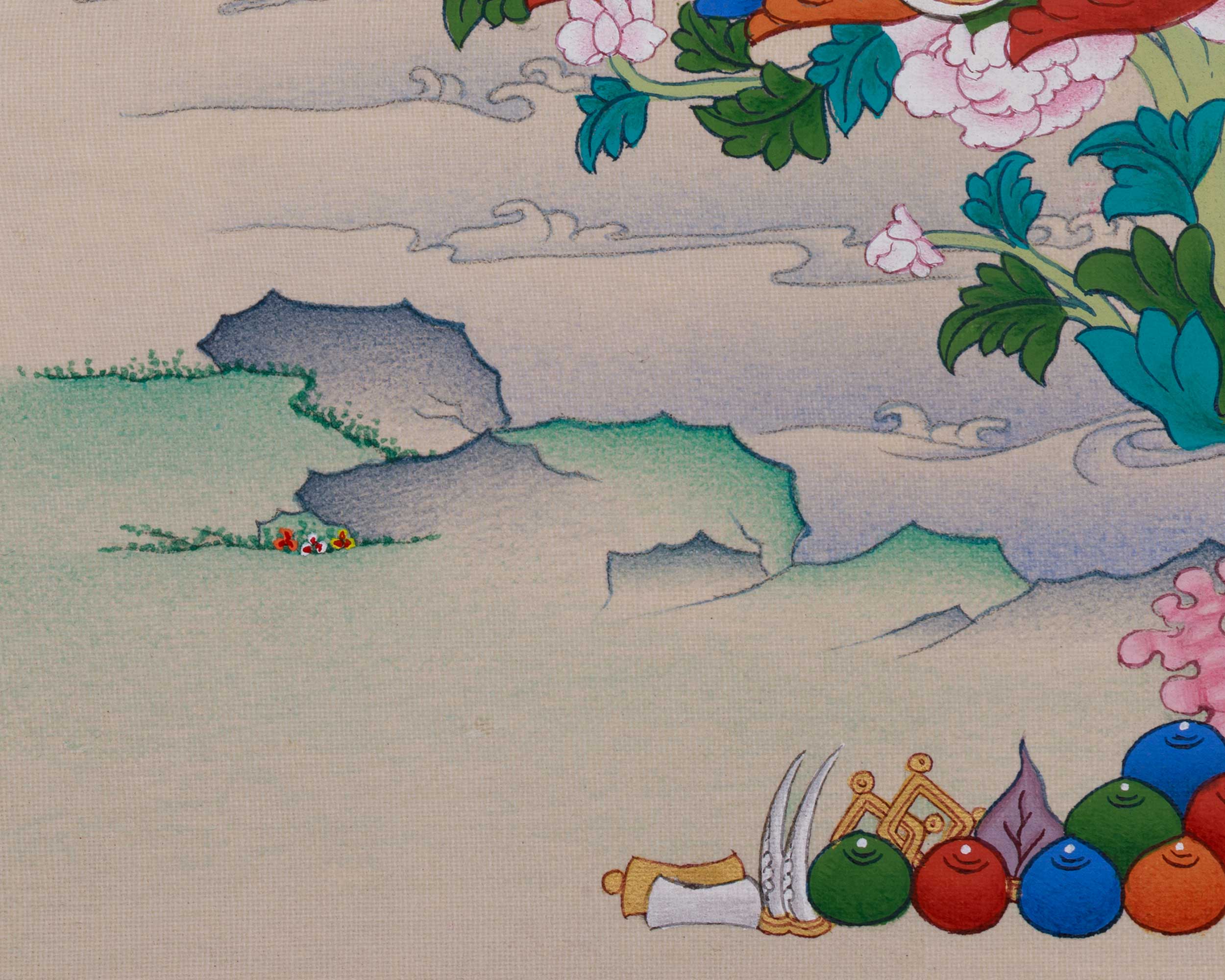 Divine Guru Rinpoche Thangka | Enlightenment Artwork