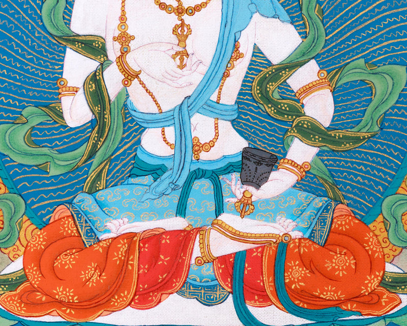 Vajrasattva Purification Thangka | Buddha of Renewal and Enlightenment