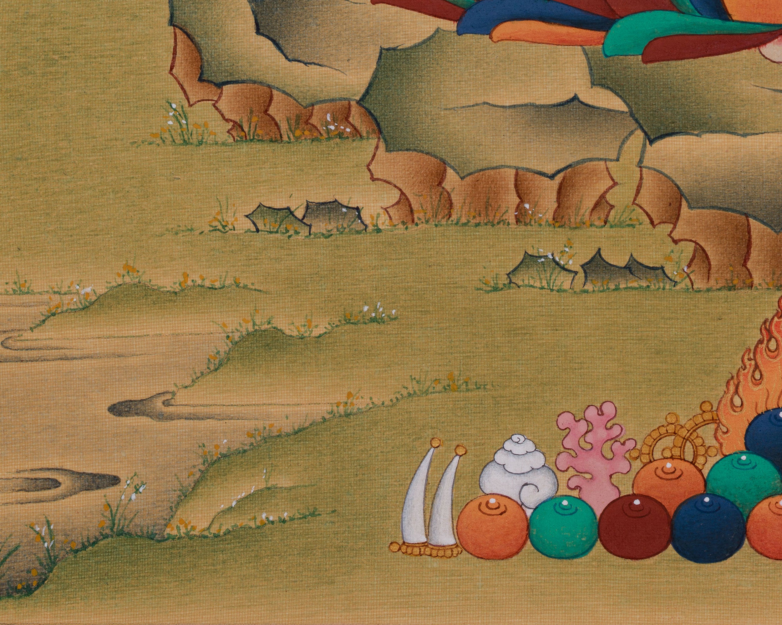 Buddhist Healing Deity, Bhaisajyaguru Thangka | LHASA HUES
