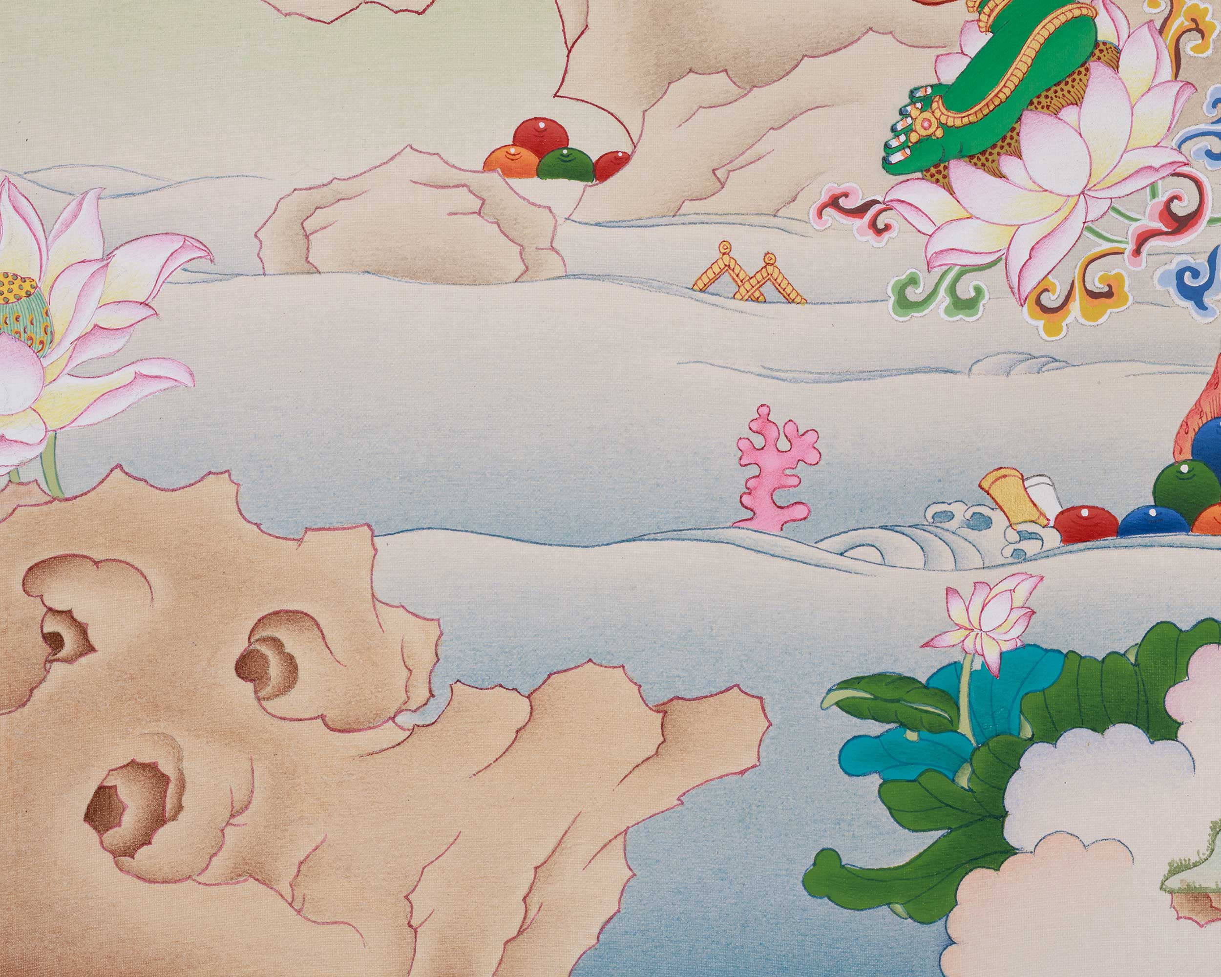 Himalayan Thangka of Green Tara | Mother of All Buddha