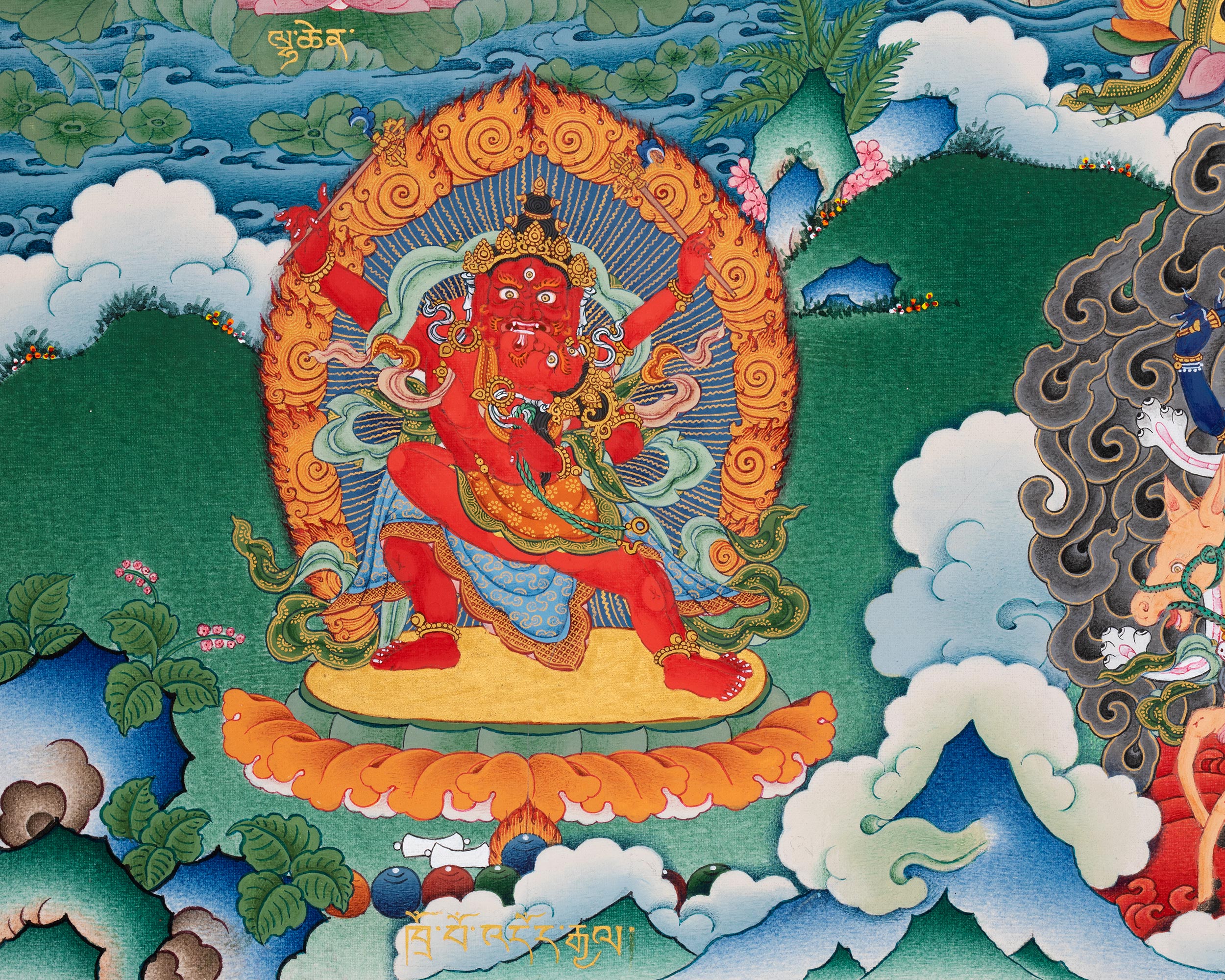 Wangdu Thangka Print | High-Quality Spiritual Artwork of Tantric Power and Blessings