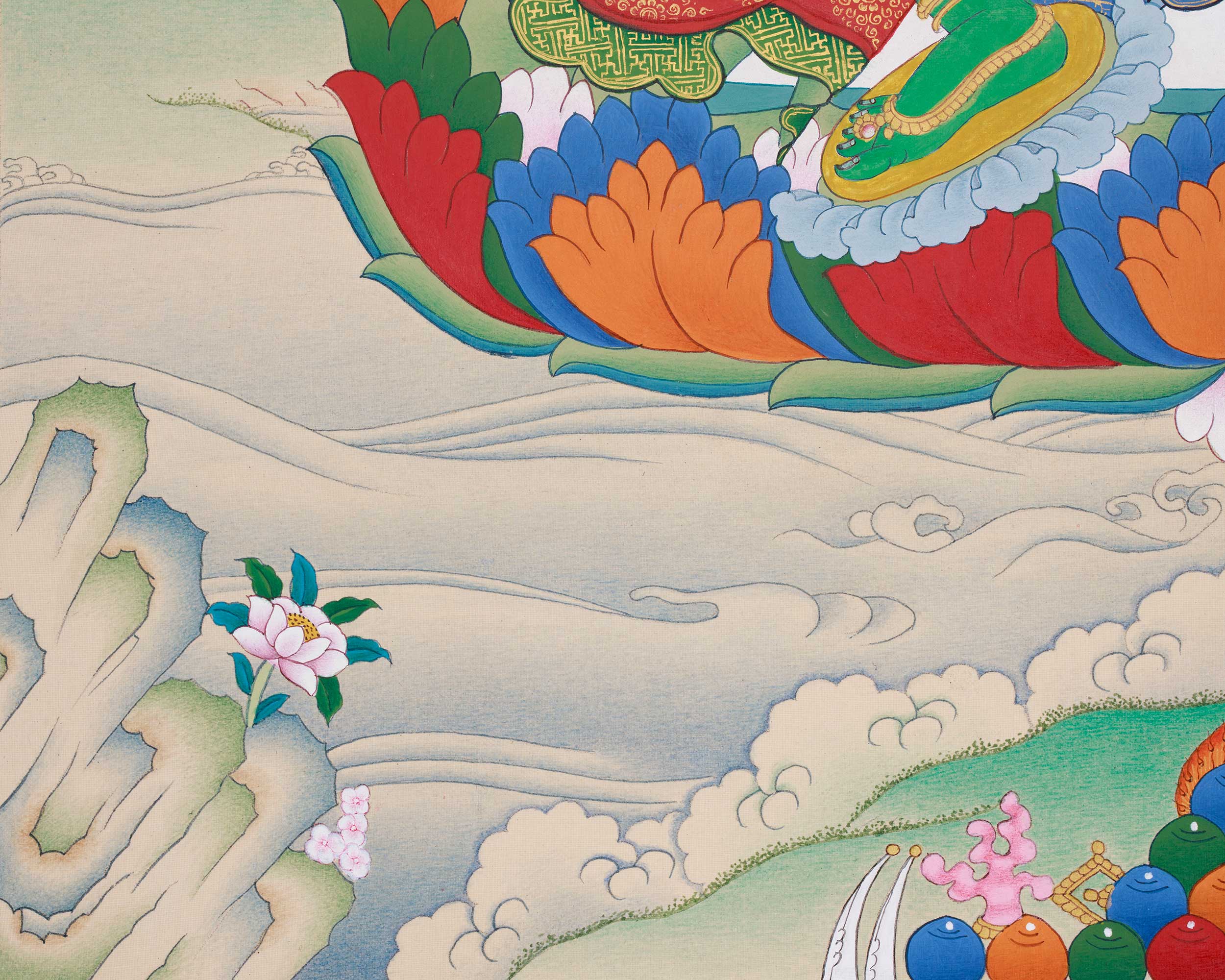 Female Buddha, Green Tara Painting | Compassionate Goddess of Liberation