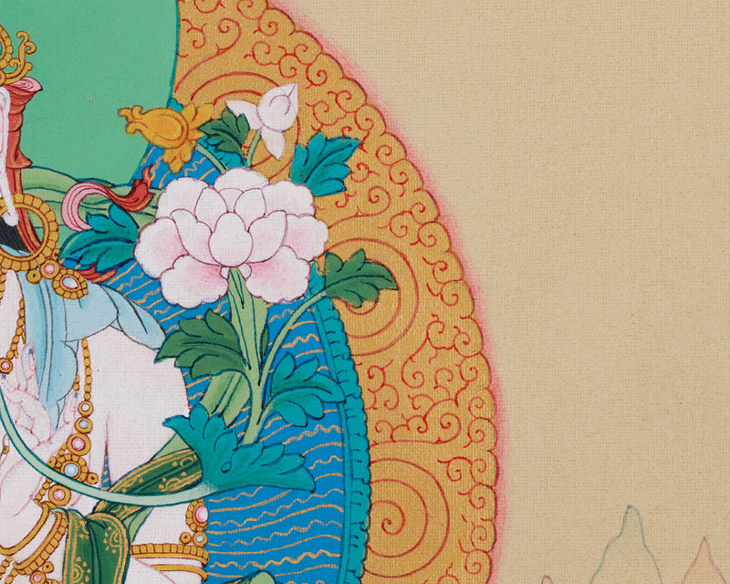 Goddess Tara Meditation Thangka | Protector of Sentient Beings