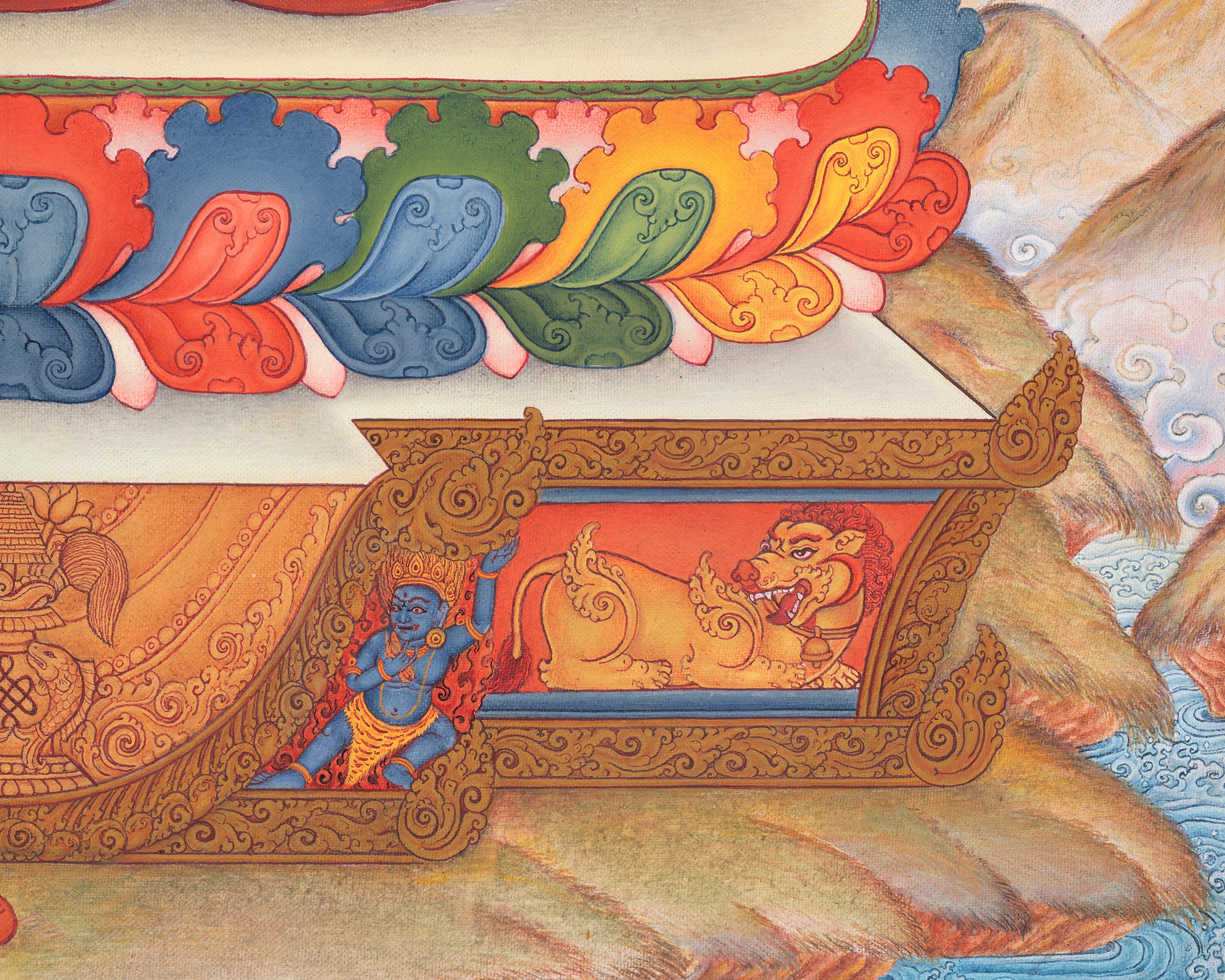 Buddhas of the Three Times Thangka - Past, Present, and Future Enlightenment