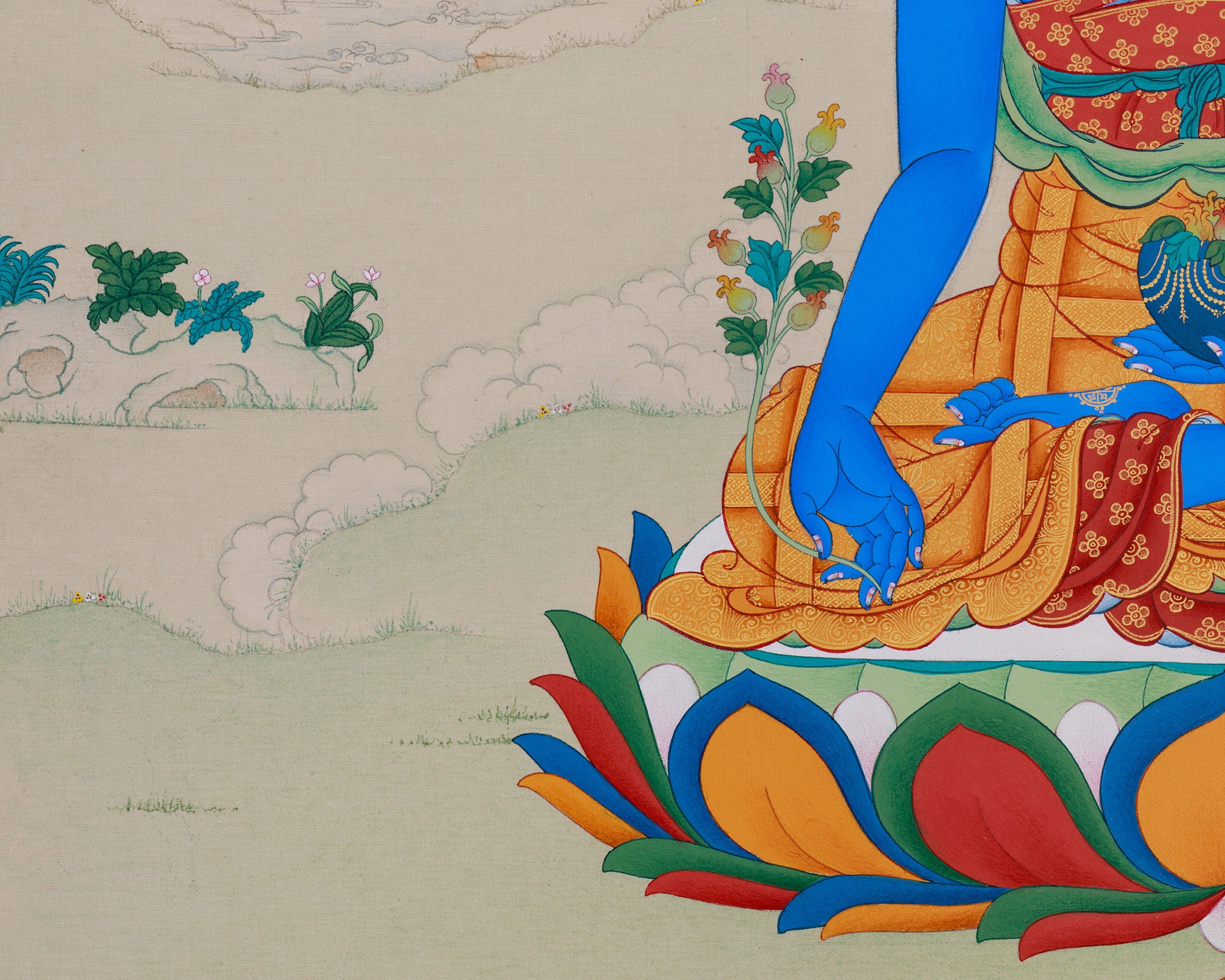 Bhaisajyaguru Thangka | Healing Blue Buddha