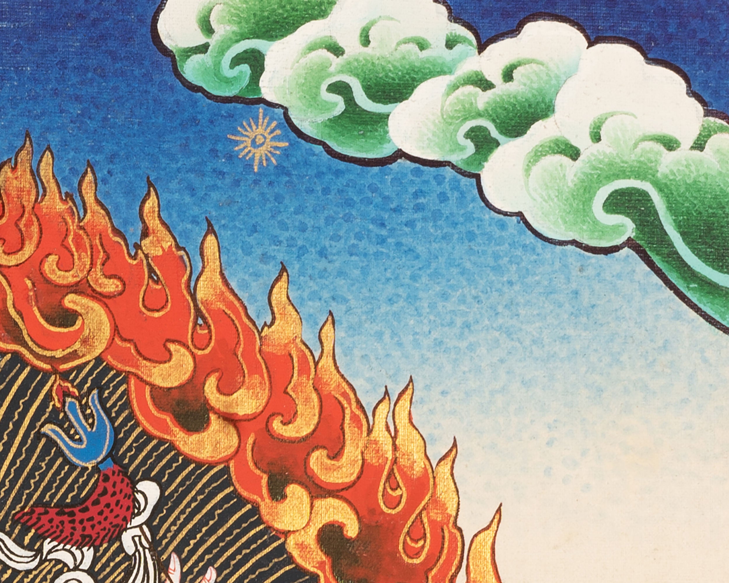 White Six armed Mahakala Thangka | Art Painting
