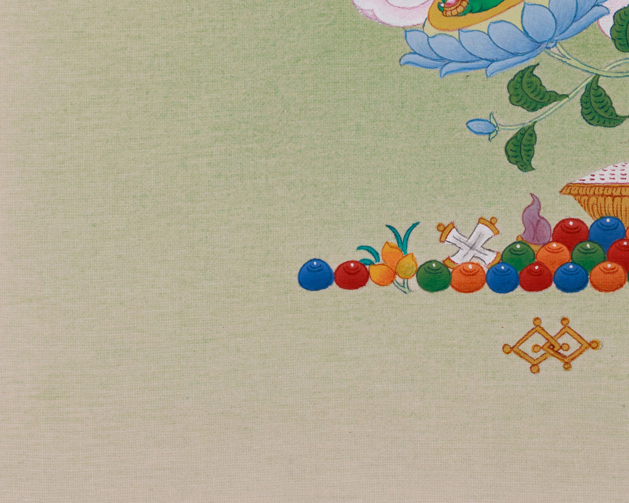 Sacred Thangka of Green Tara | The Divine Protector of Compassion