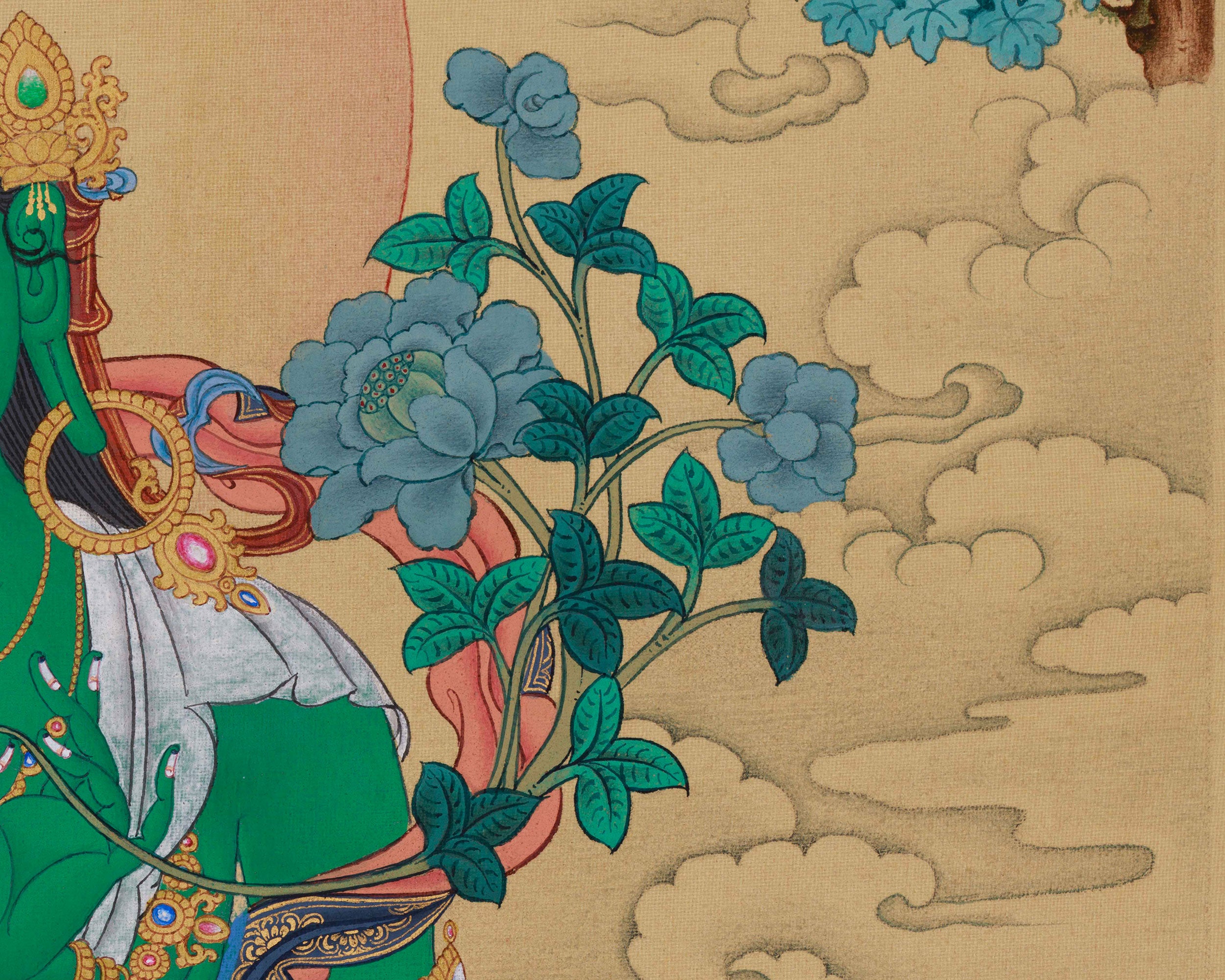 Premium Compassionate Deity Green Tara | Timeless Elegance and Healing Energy