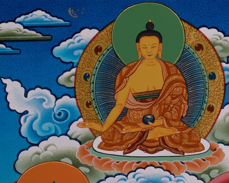 Eight Medicine Buddhas Thangka | Assembly of Healing Deities