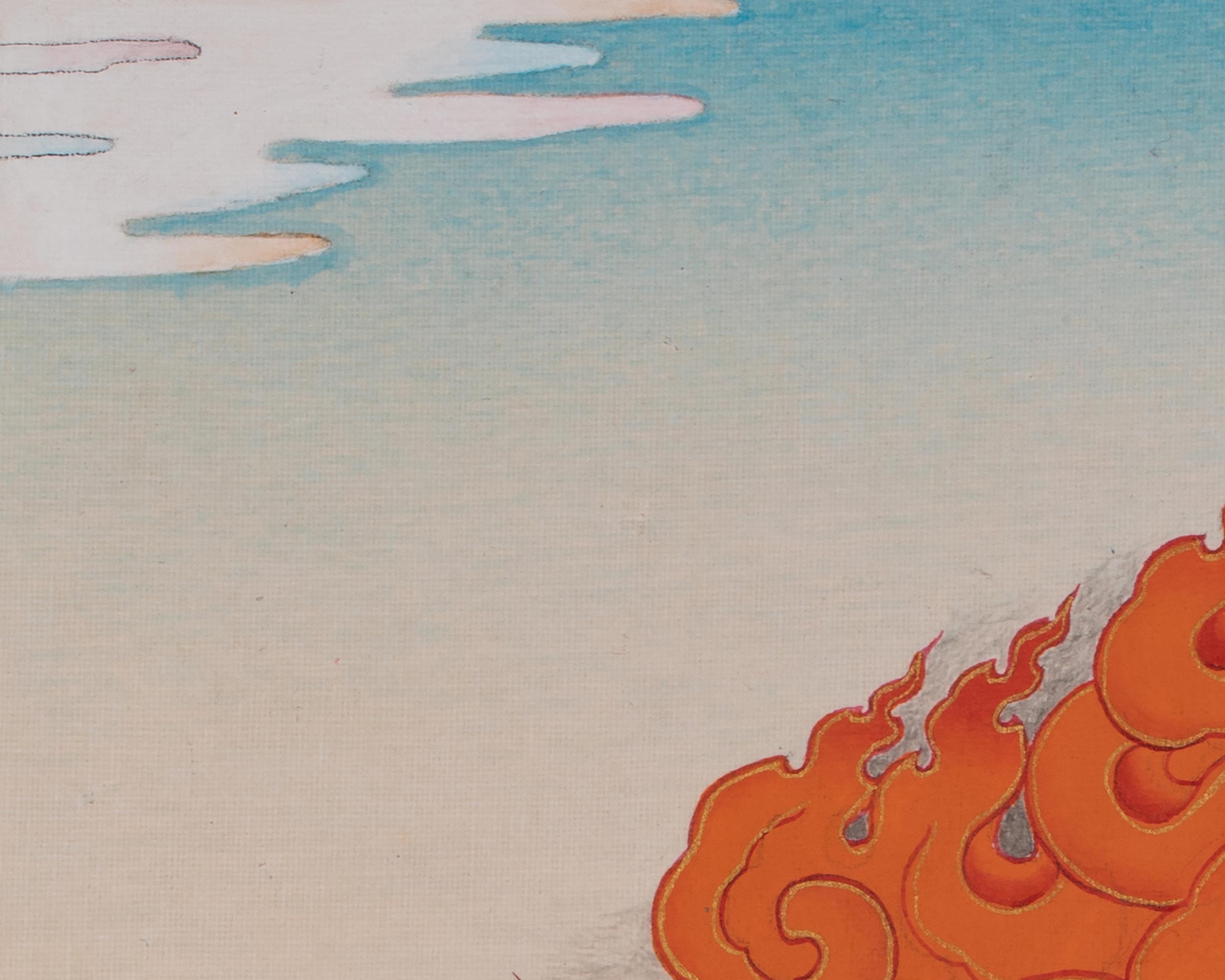 Vajrapani Tibetan Art | Wrathful Protector Thangka | Spiritual Gift