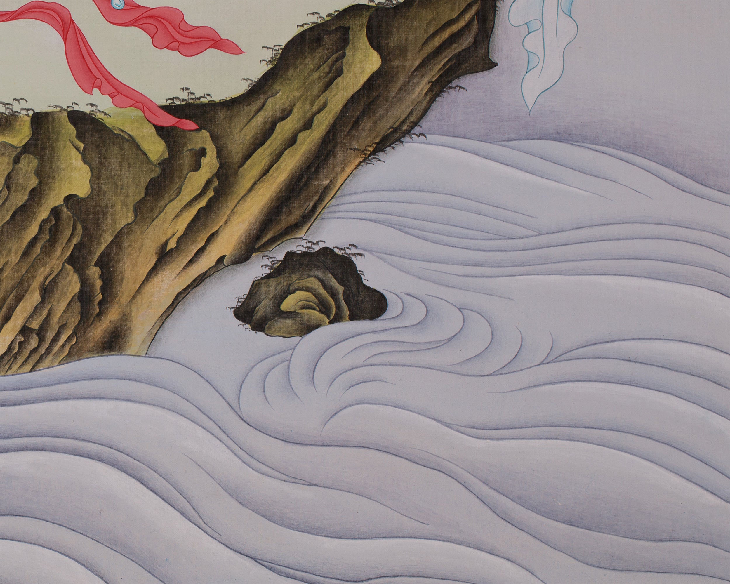 Peaceful Water-Moon Guanyin | Chinese Painting of Avalokiteshvara