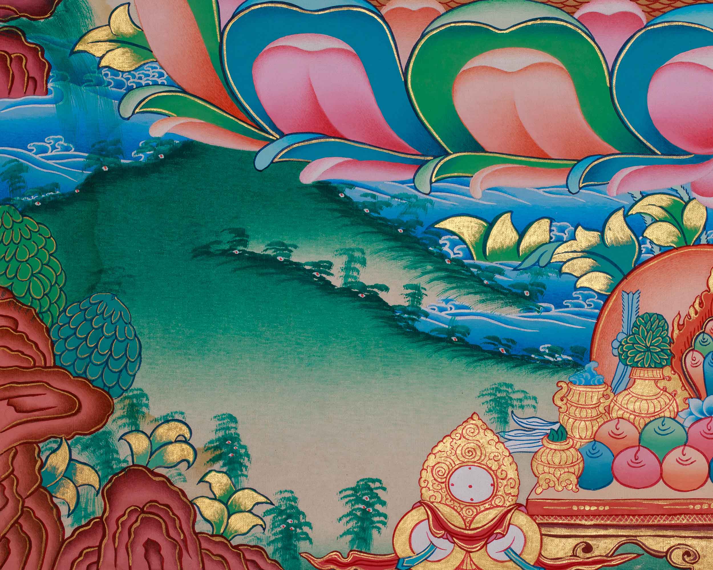 Traditional Thangka of White Tara | Healing and Longevity Deity