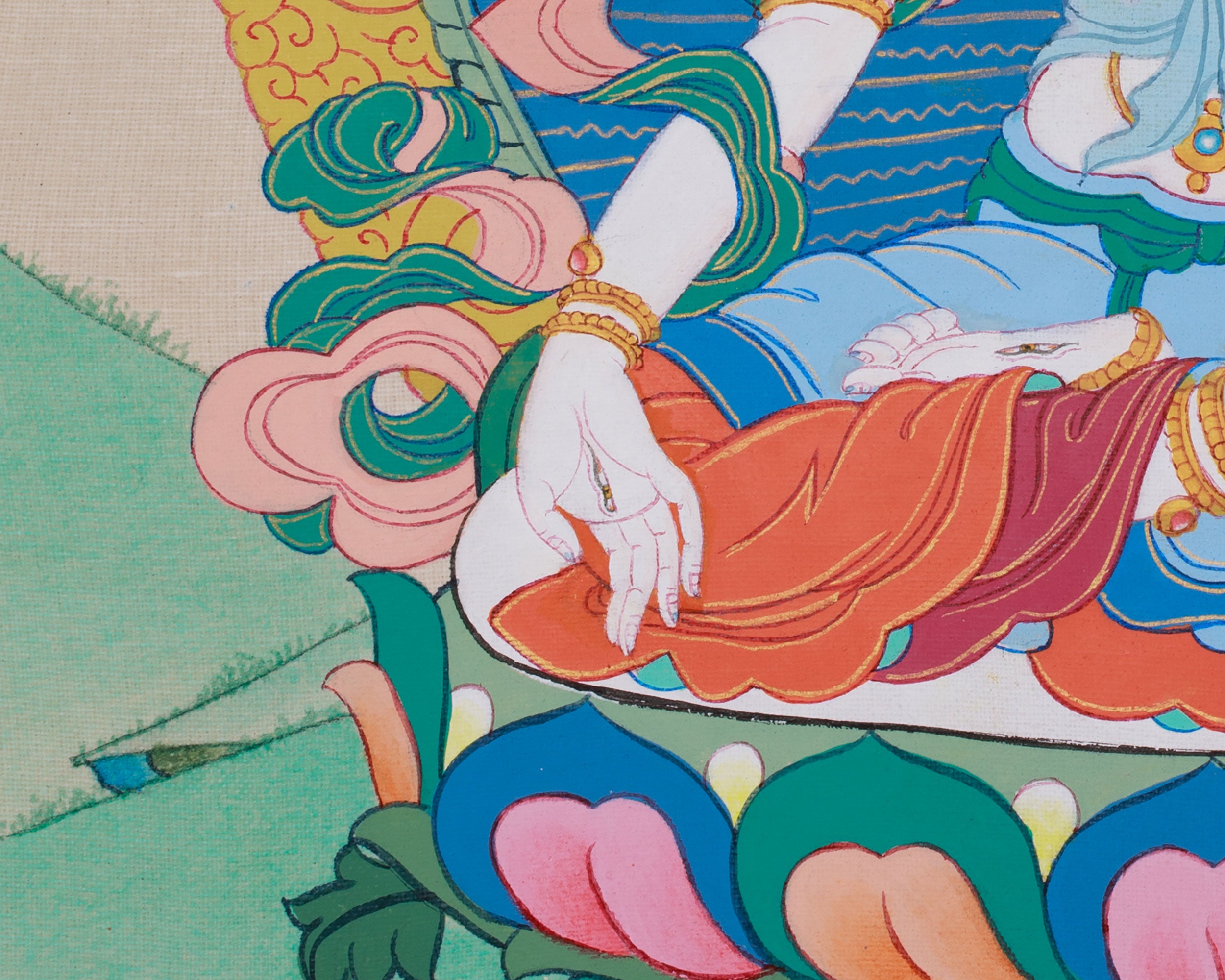 White Tara, Goddess of Longevity Painting | Tibetan Female Bodhisattva