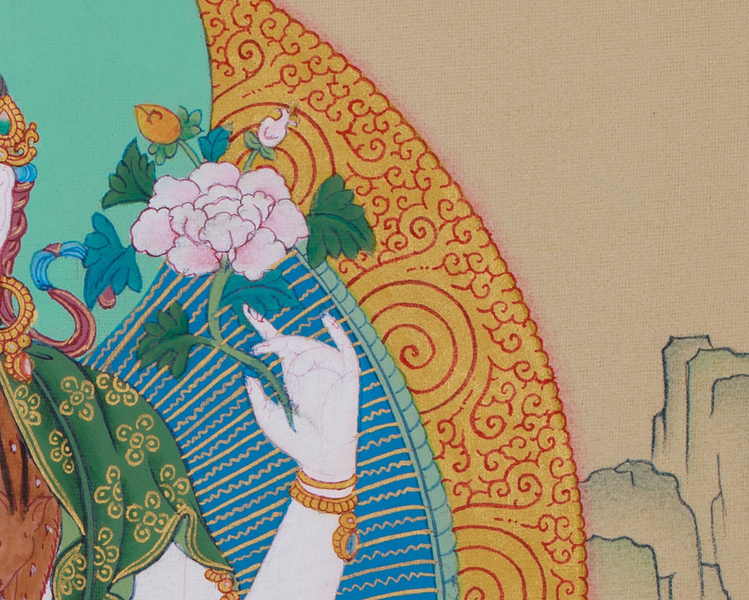The Deity of Compassion, Chenrezig Thangka | Avalokiteshvara Painting