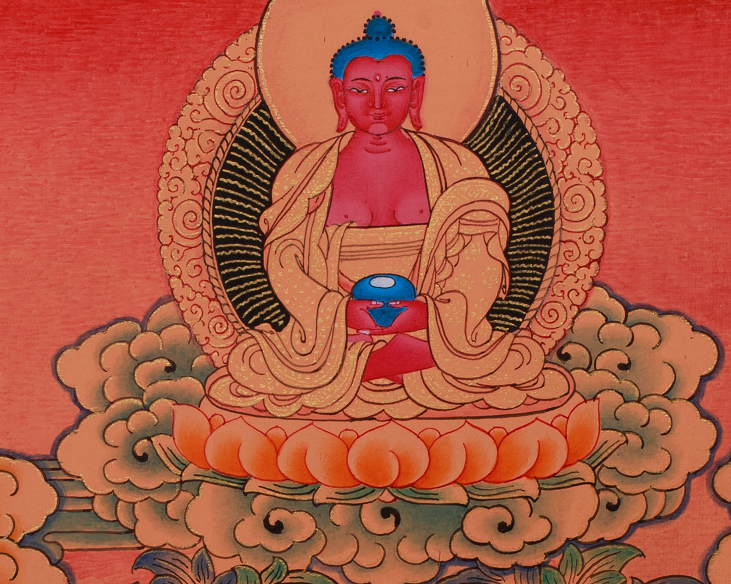 Chenrezig with Five Buddhas and Bodhisattvas | Radiant Compassion in Divine Assembly