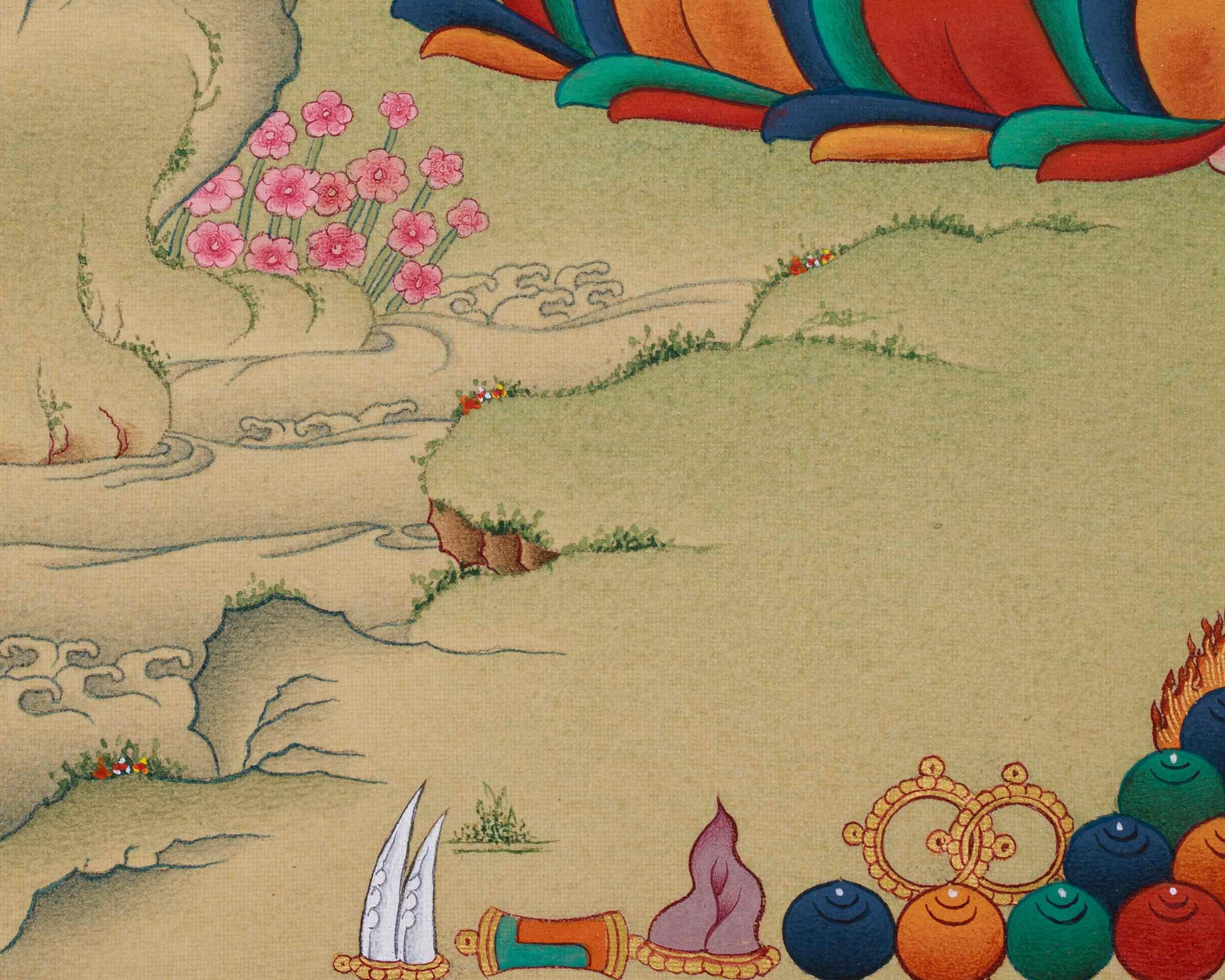 33cm Dharma Teacher Thangka of Shakyamuni | Enlightened Buddha of Wisdom