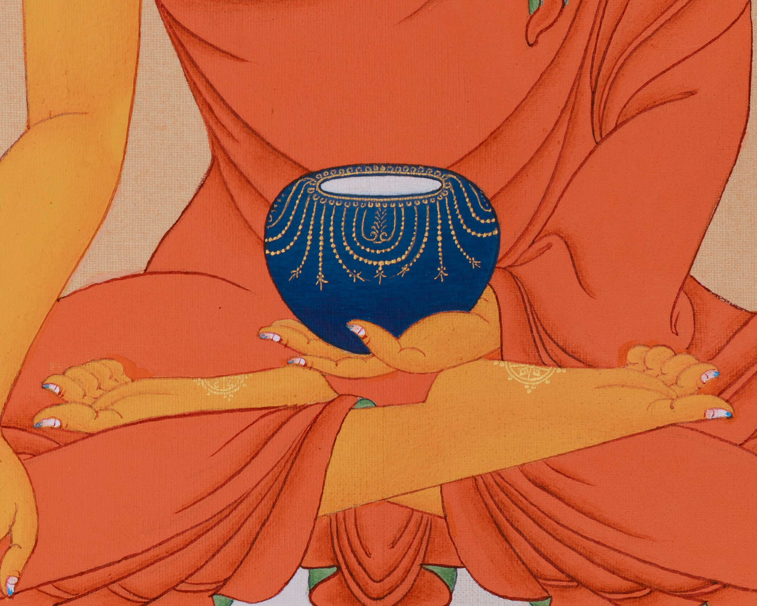 Namo Gautama Buddha | Minimal Thangka Painting